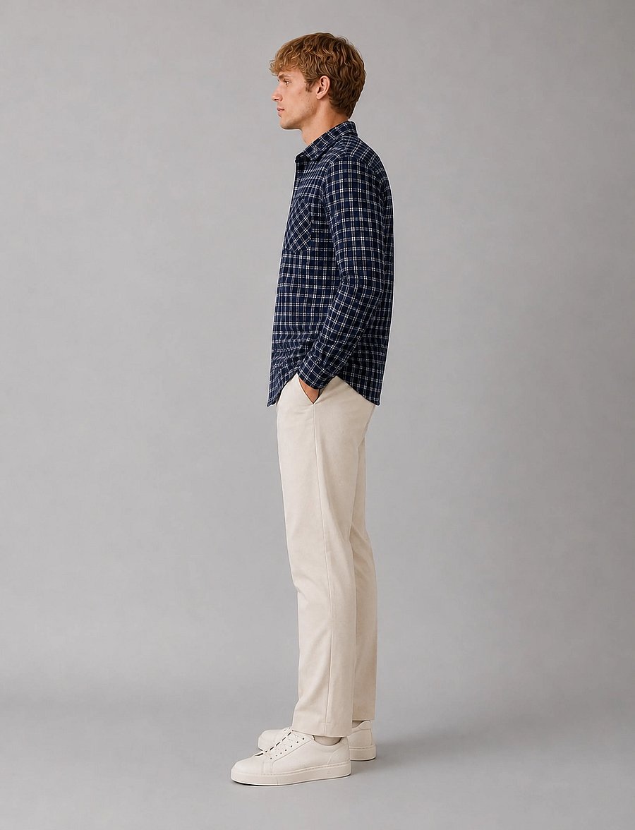 Clean Cut Copenhagen - Julius checked overshirt - flannel-skjorter - navy - 5