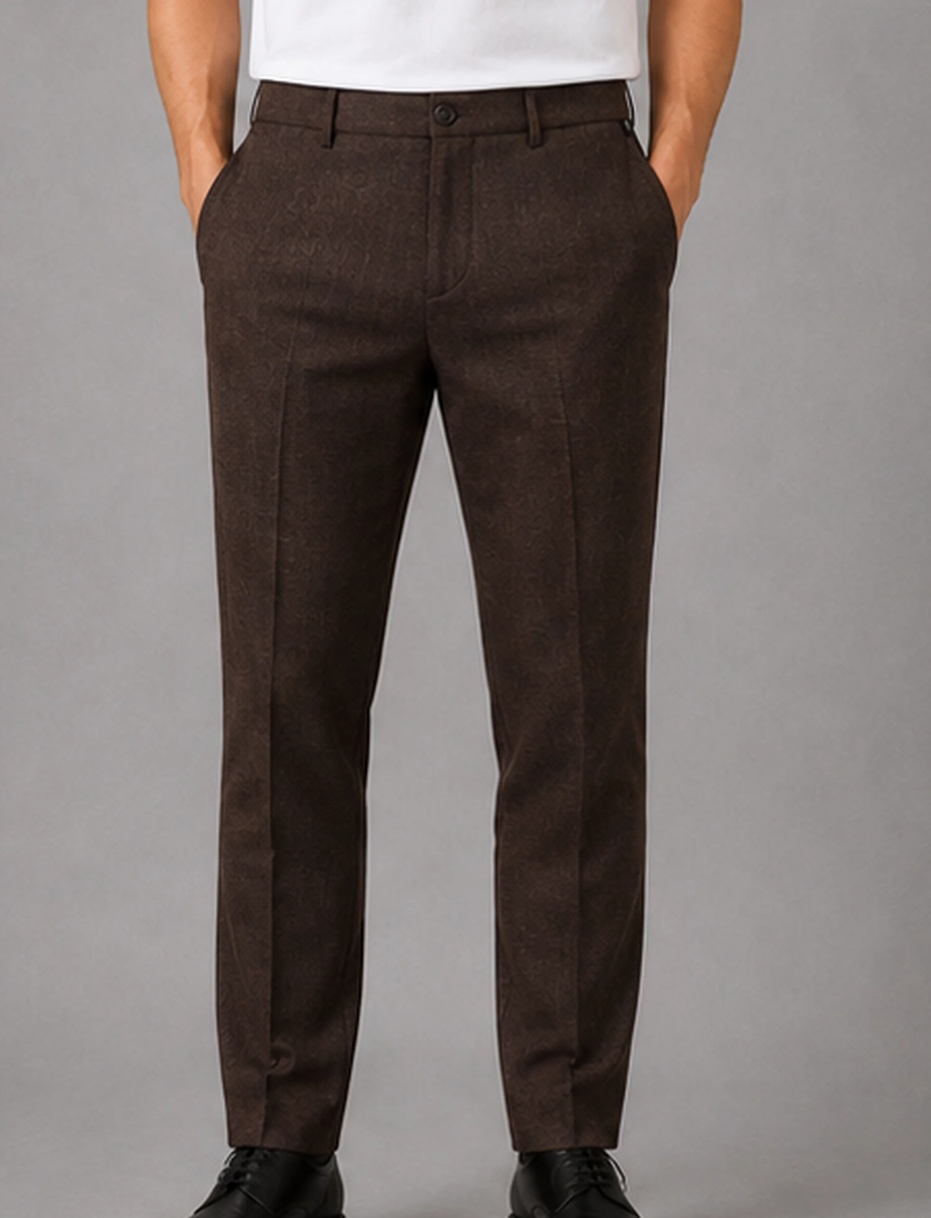 Clean Cut Copenhagen - Copenhagen Sigurd structured pants - casual byxor - brown - 2
