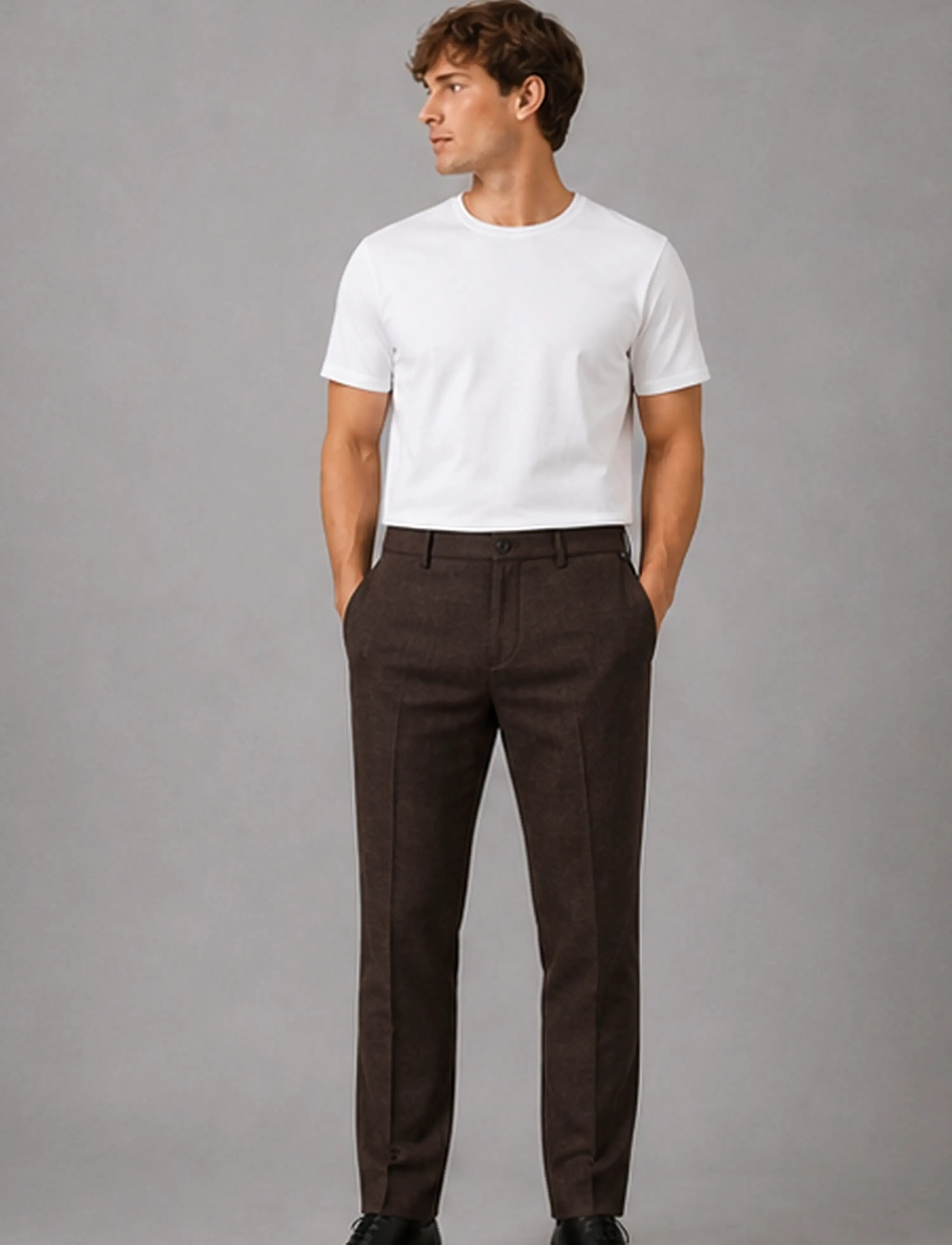 Clean Cut Copenhagen - Copenhagen Sigurd structured pants - casual byxor - brown - 4