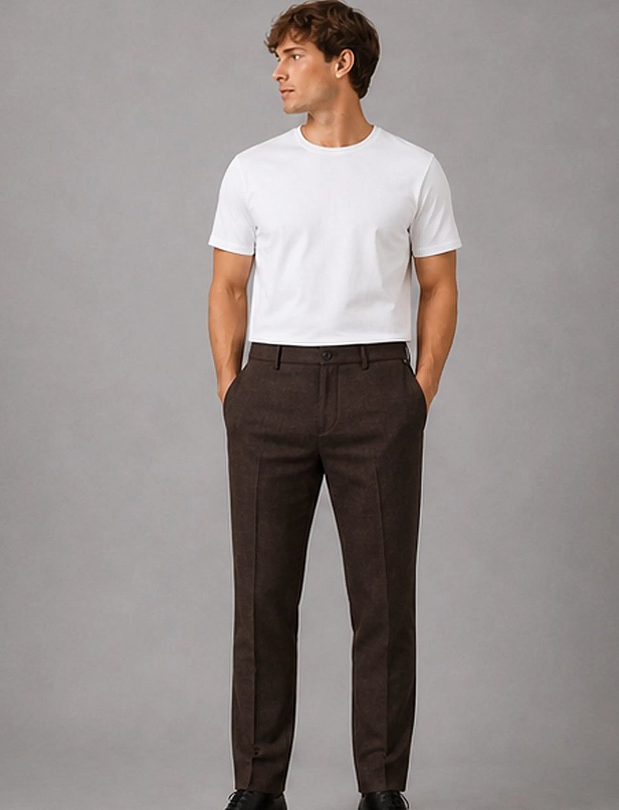 Clean Cut Copenhagen - Copenhagen Sigurd structured pants - casual byxor - brown - 4