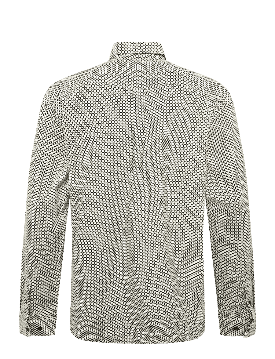 Clean Cut Copenhagen - Eske AOP flannel shirt - casual skjortor - ecru/brown - 1