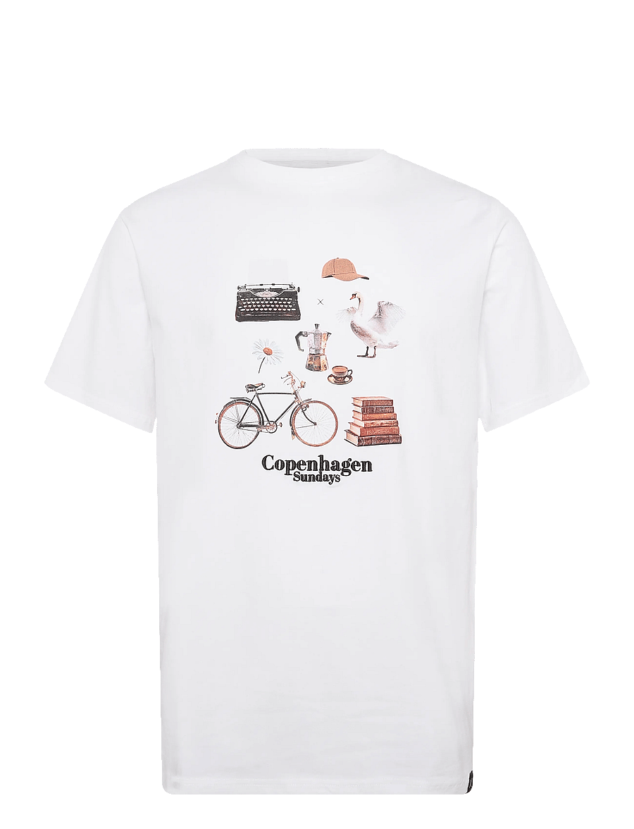 Clean Cut Copenhagen - Copenhagen sundays organic t-shirt - white - 1