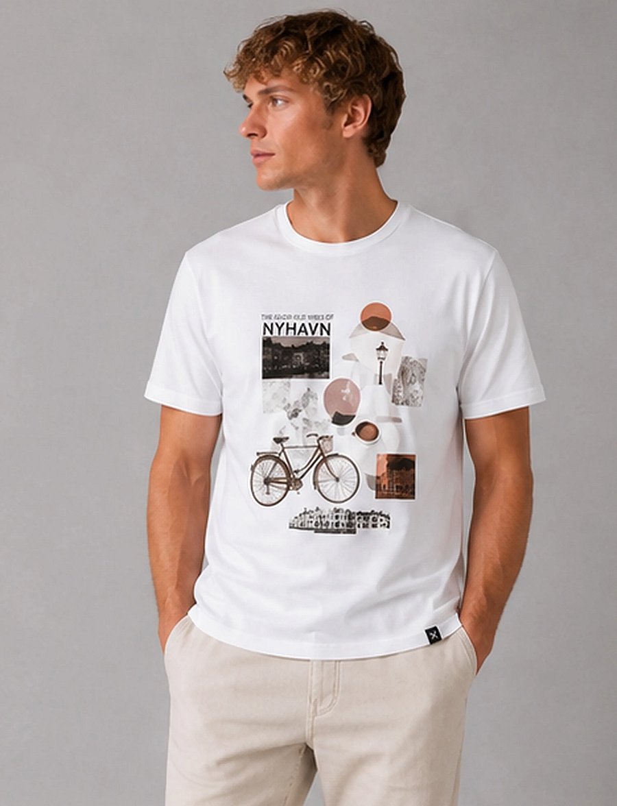 Clean Cut Copenhagen - Copenhagen sundays organic t-shirt - short-sleeved t-shirts - white - 2