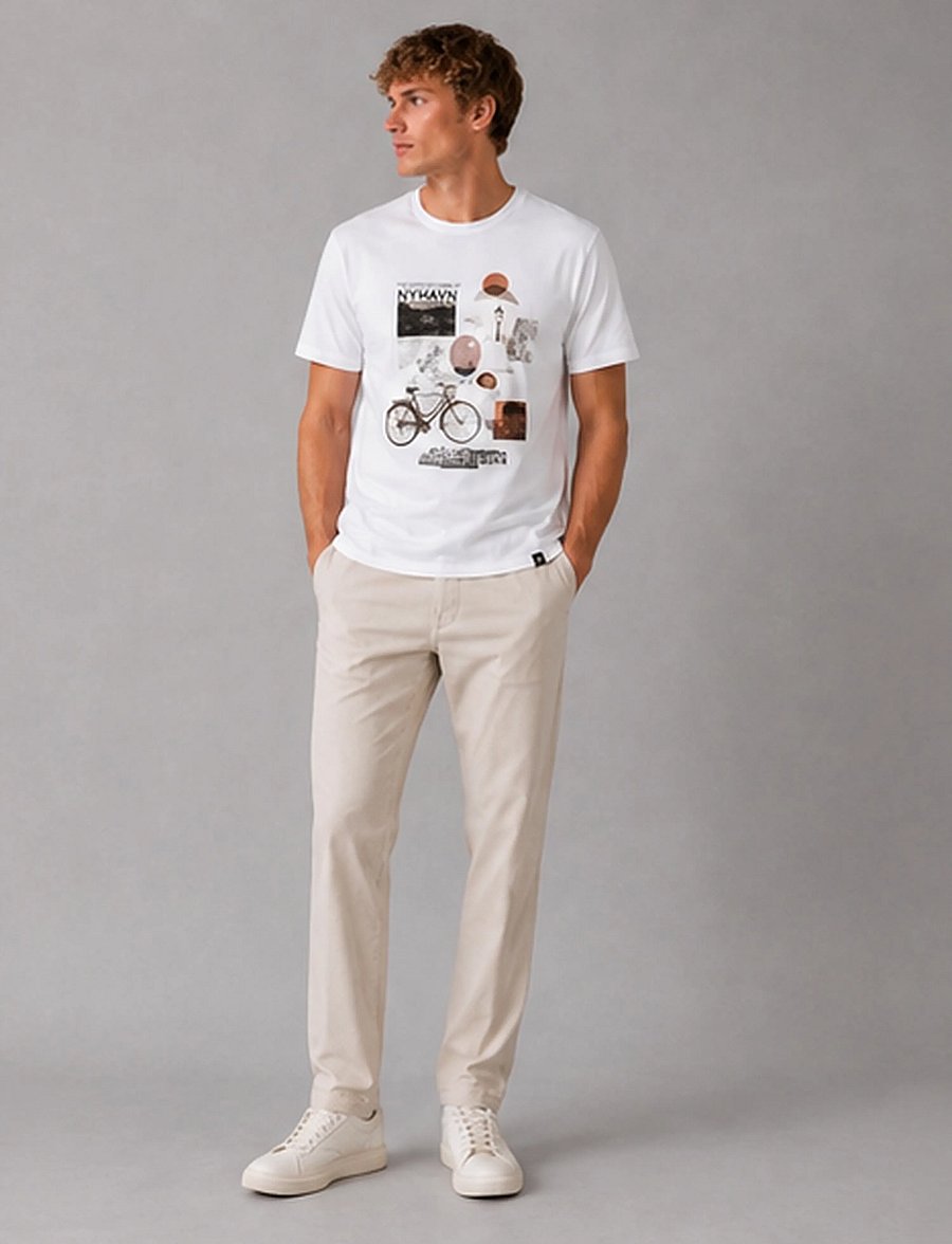 Clean Cut Copenhagen - Copenhagen sundays organic t-shirt - short-sleeved t-shirts - white - 4