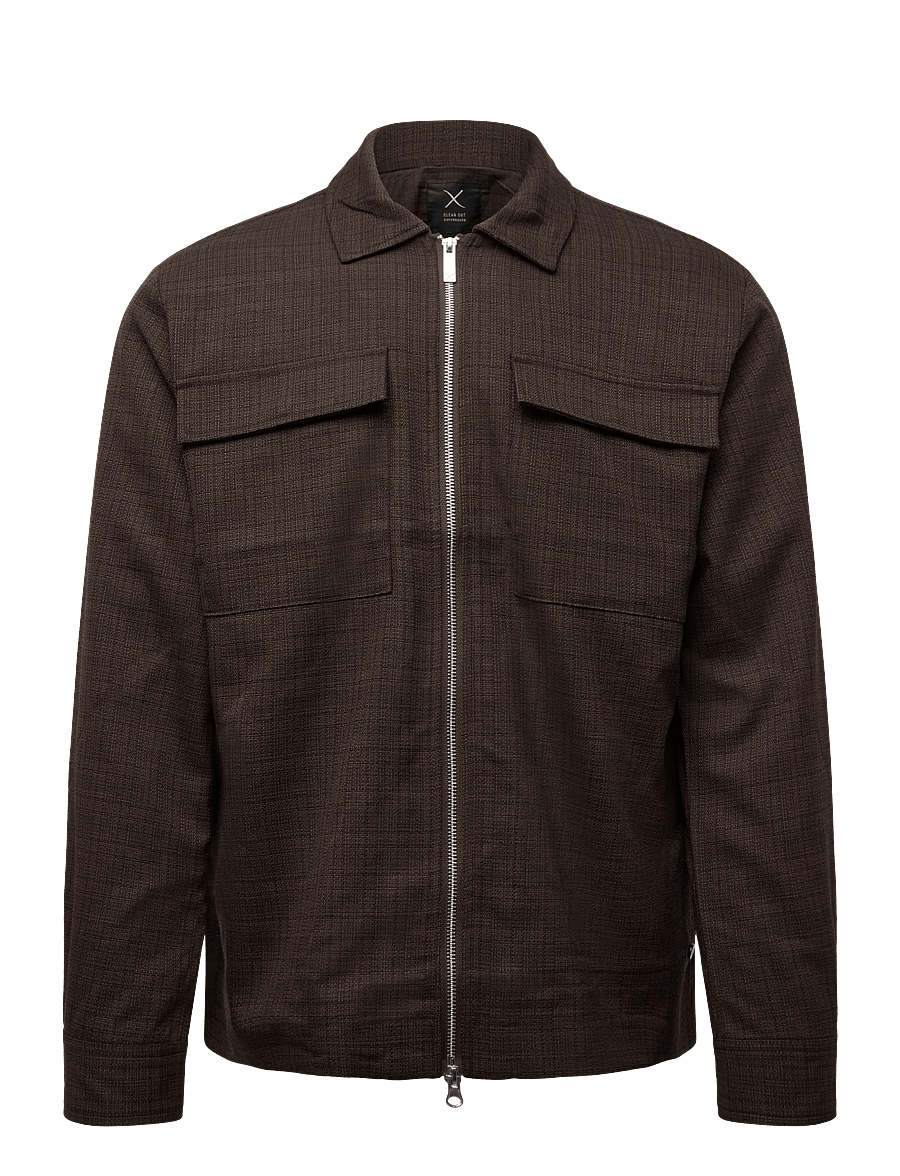 Clean Cut Copenhagen - Sigurd structured jacket - sügisjoped - brown - 1