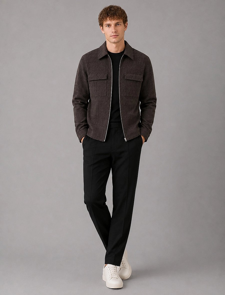 Clean Cut Copenhagen - Sigurd structured jacket - sügisjoped - brown - 0