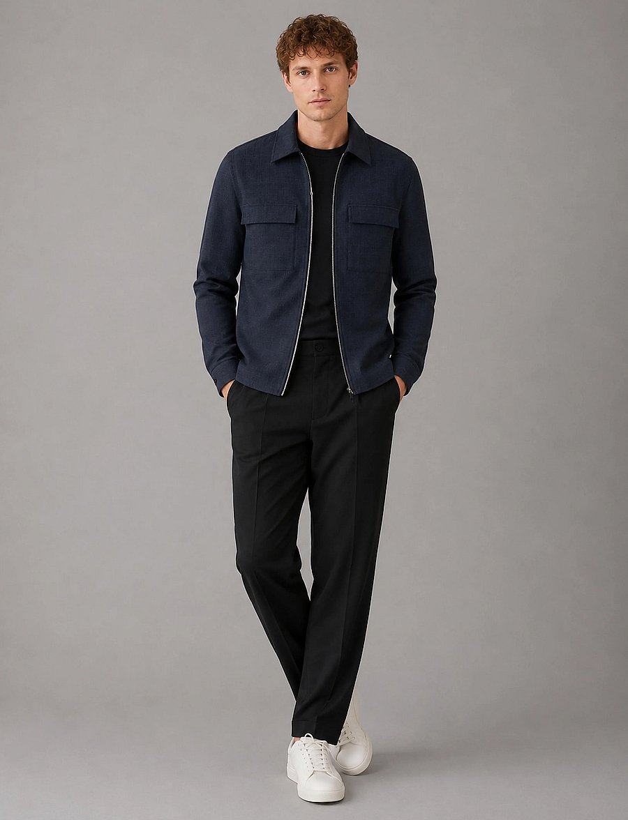Clean Cut Copenhagen - Sigurd structured jacket - herbstjacken - navy - 0