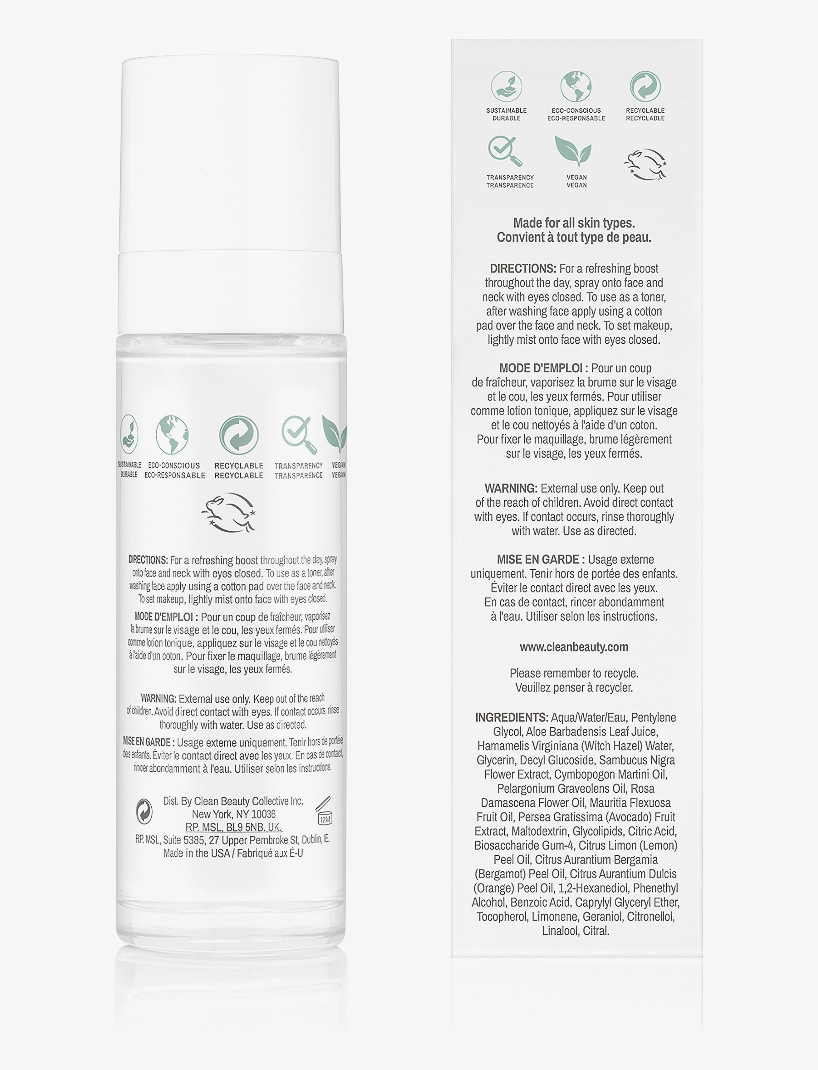 CLEAN - RESERVE Elderflower Face Mist - ansigtsmist - no colour - 2
