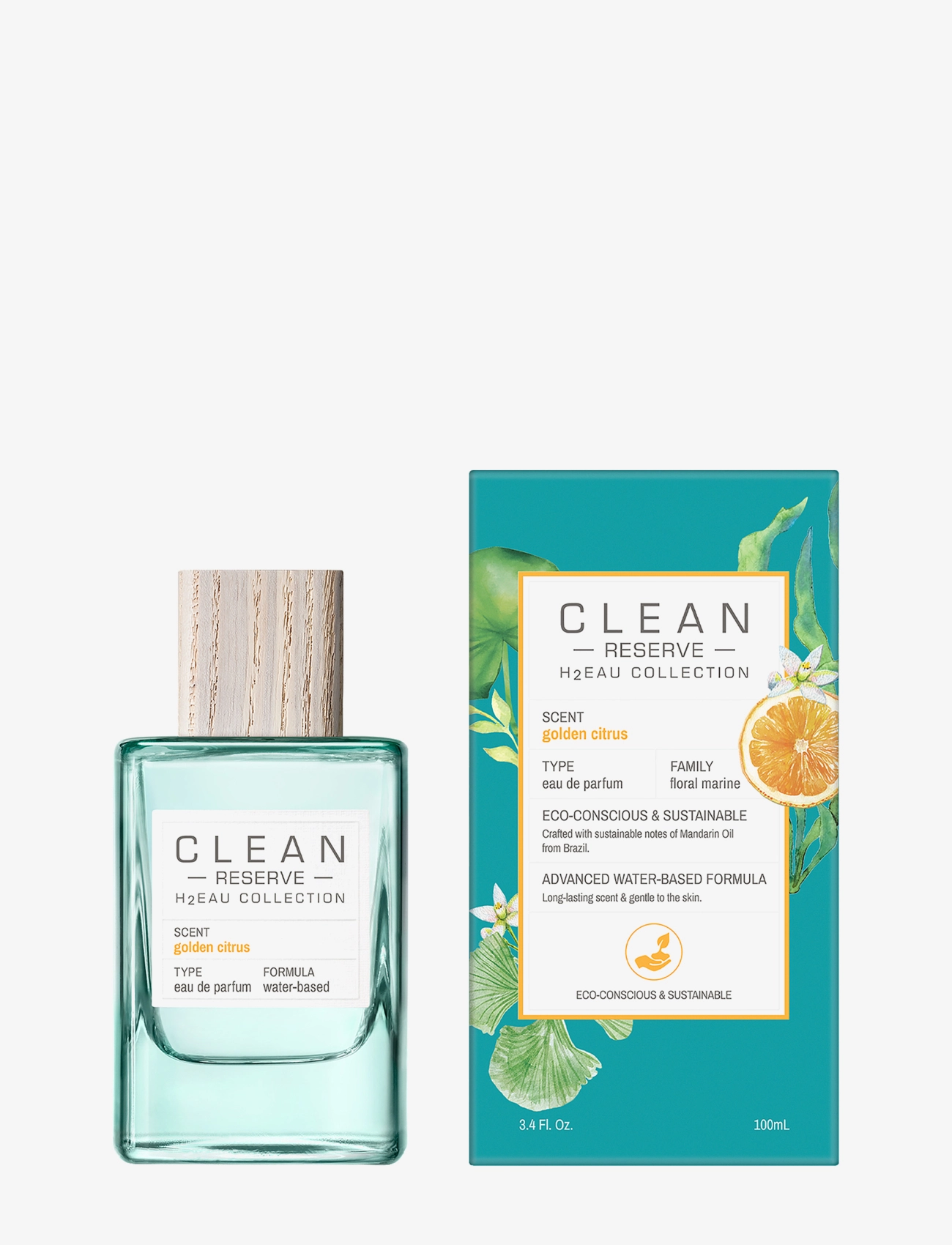 CLEAN - RESERVE H2EAU Golden Citrus EdP - til ham  - clear - 1