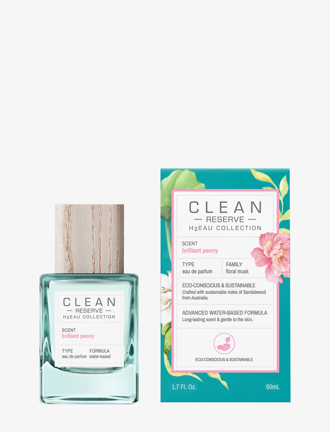 CLEAN - RESERVE H2EAU Brilliant Peony EdP - til ham  - clear - 1
