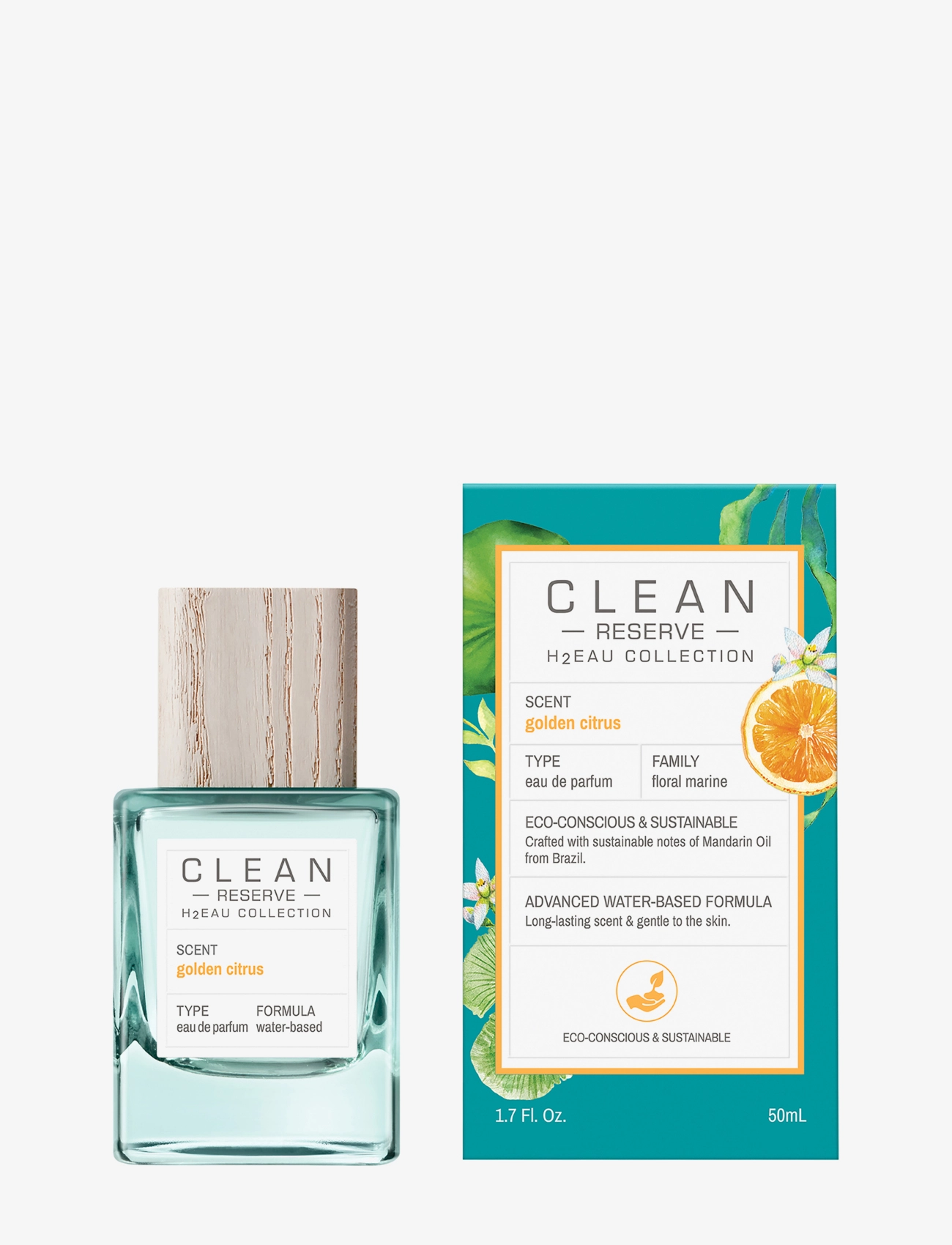 CLEAN - RESERVE H2EAU Golden Citrus EdP - til ham  - clear - 1