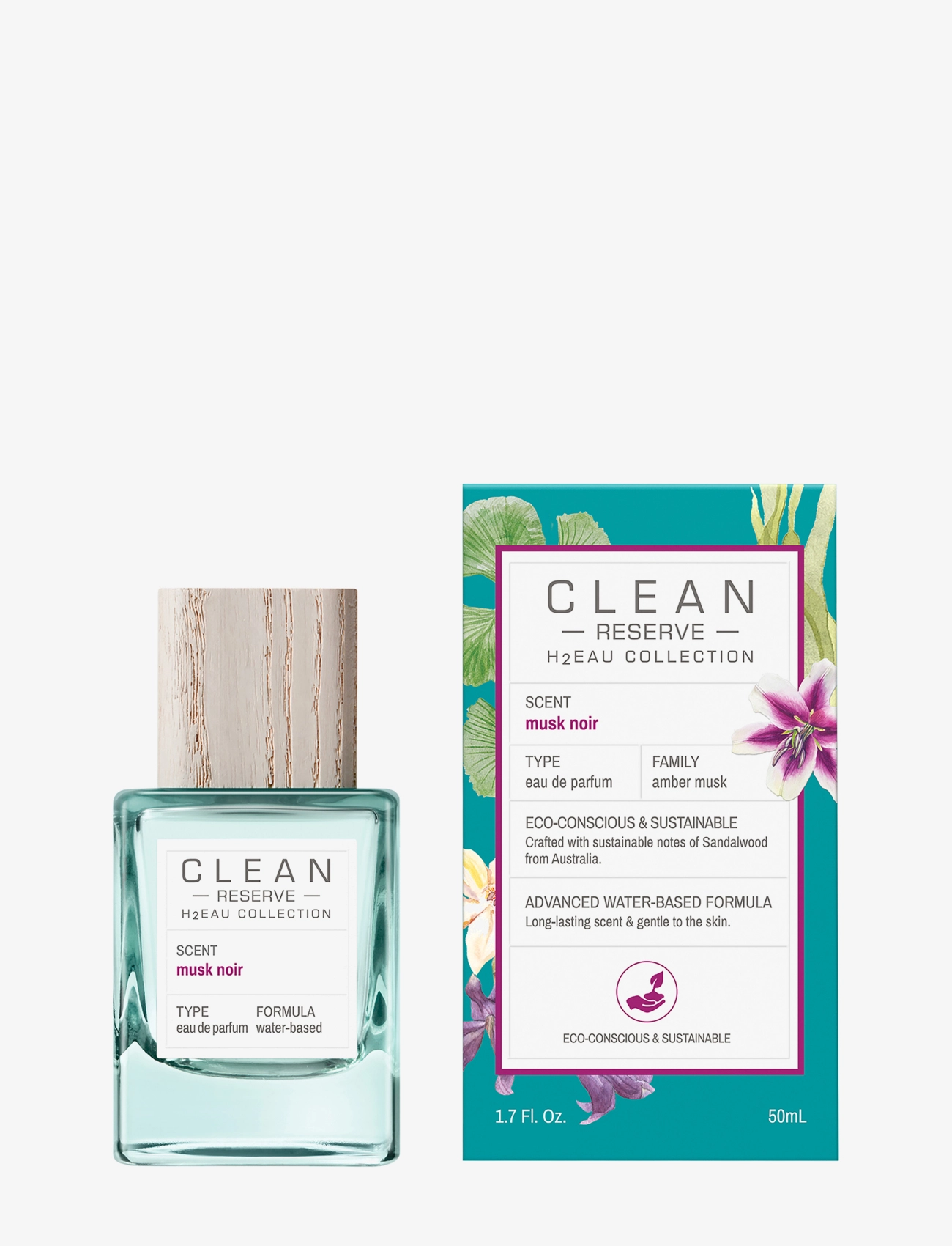 CLEAN - RESERVE H2EAU Musk Noir EdP - til ham  - clear - 1