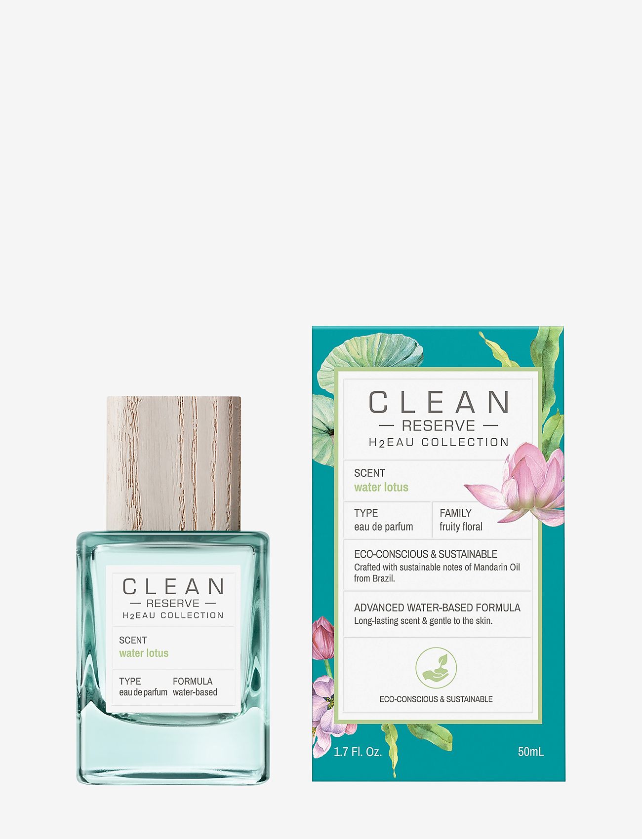 CLEAN - RESERVE H2EAU Water Lotus EdP - til ham  - clear - 1