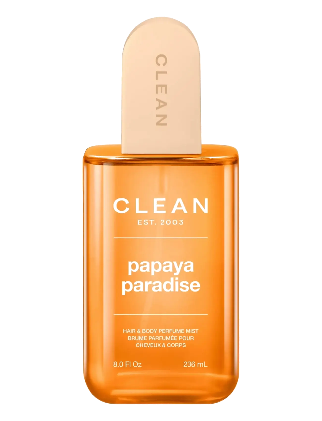 CLEAN Papaya Paradise Hair & Body Perfume Mist, Hair Tåge, Nude, Str: 236 ML