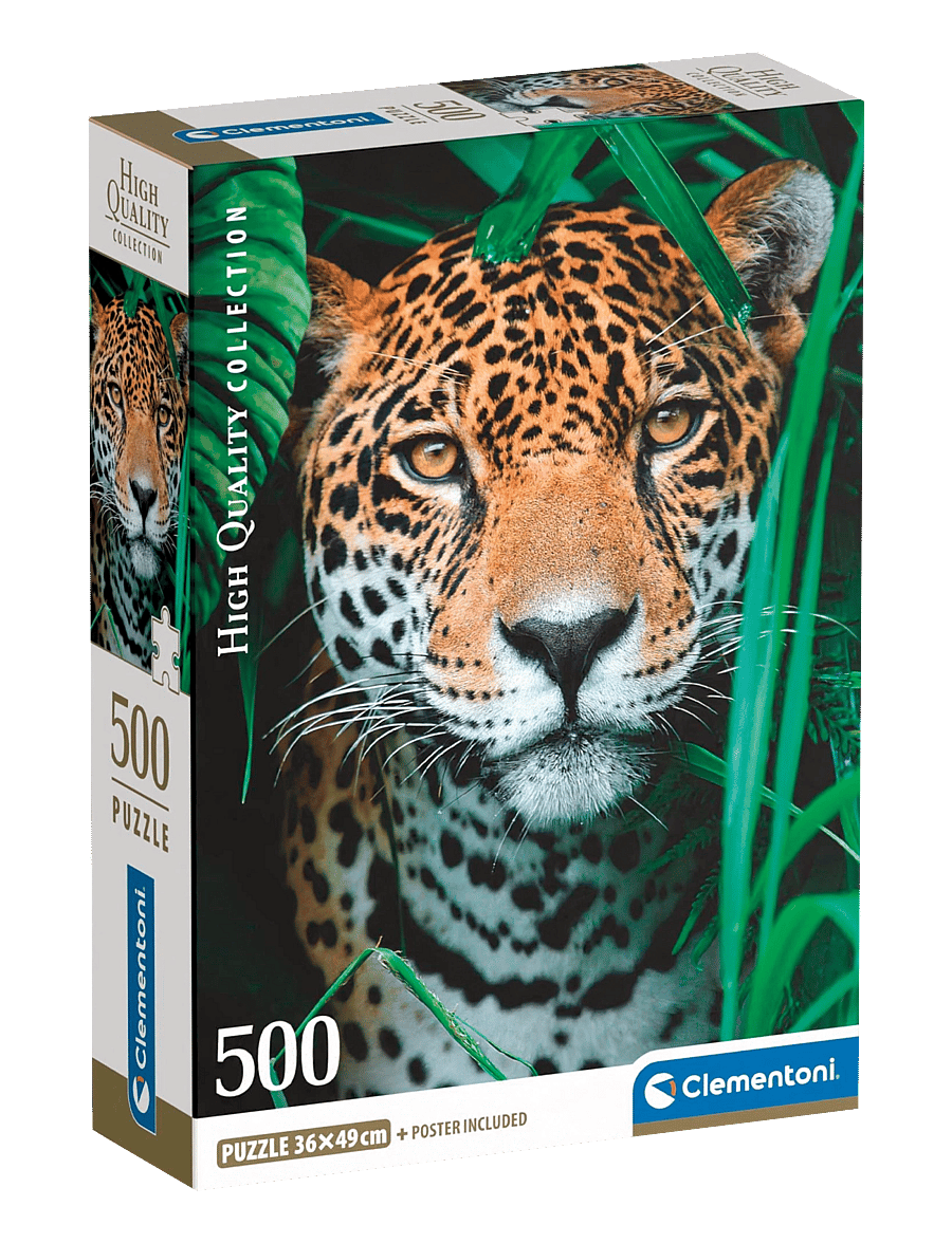Clementoni - Jaguar in the Jungle 500pcs - klassiska pussel - multicolor - 0