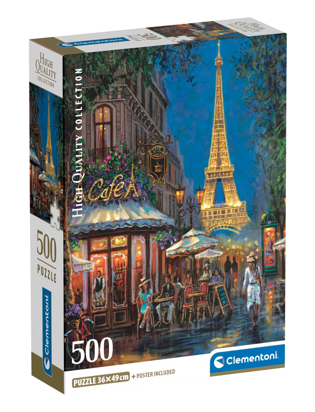Clementoni Night of the Eiffel Café 500pcs - Clementoni - MULTICOLOR / multi