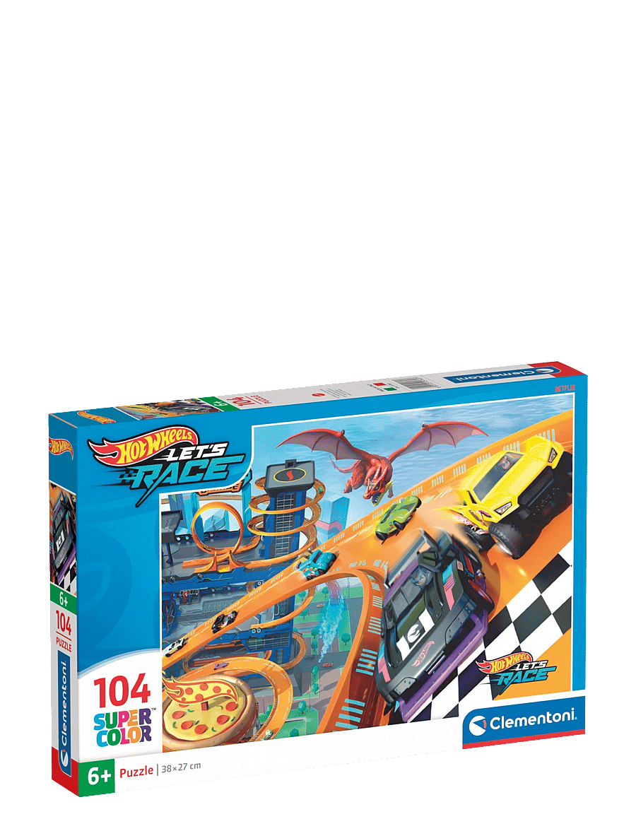 Clementoni - Hotwheels 104pcs - klassiska pussel - multicolor - 0