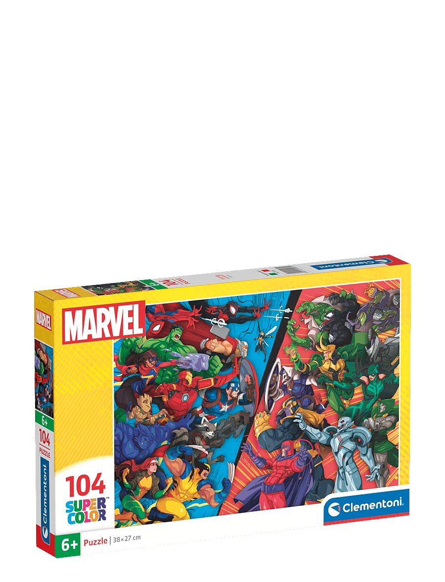 Clementoni - Marvel Heroes VS Villains 104pcs - klassiske puslespil - multicolor - 0