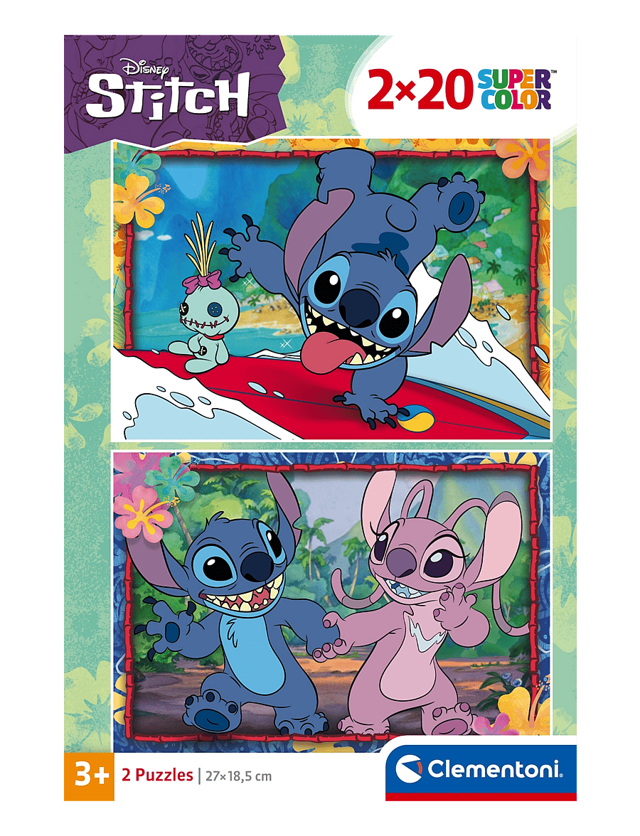 Clementoni - Stitch 2X20pcs - klassiske puslespil - multicolor - 0