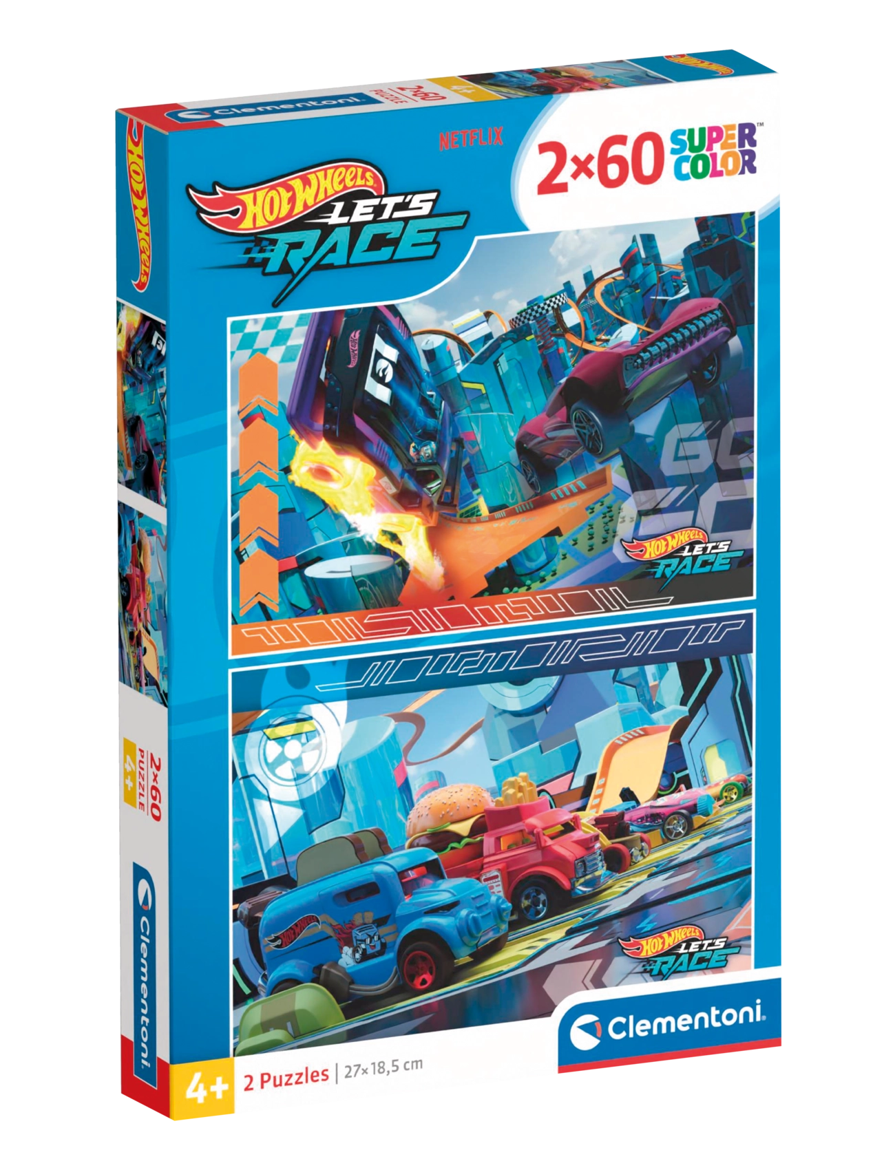 Clementoni Hotwheels 2X60pcs - Klassiske puslespill - MULTICOLOR / multi