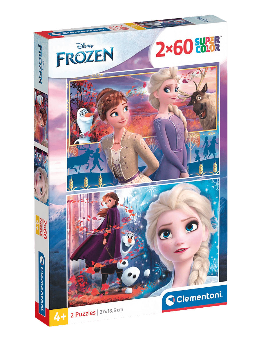 Clementoni - Frozen 2 2X60pcs - klassiske puslespil - multicolor - 0