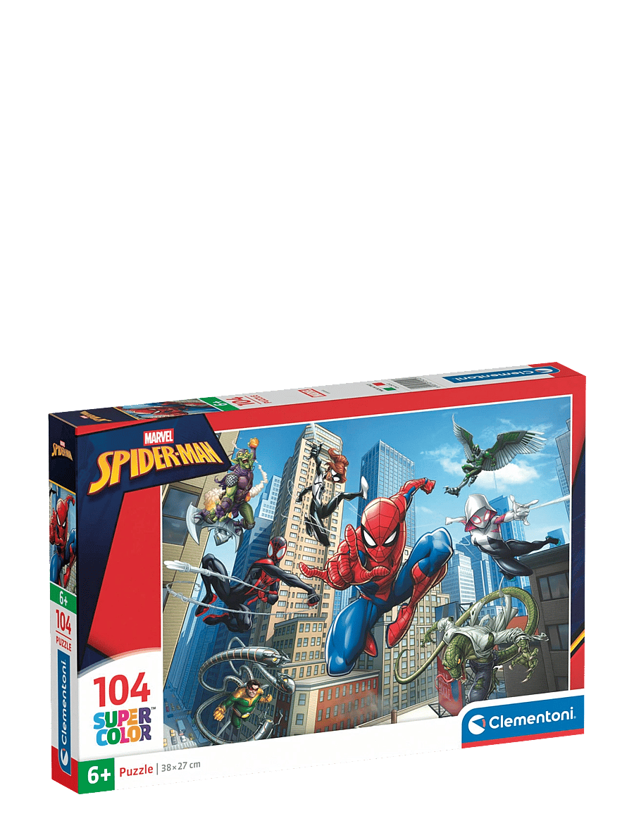 Clementoni - Spider-Man 104pcs - klassiske puslespil - multicolor - 0