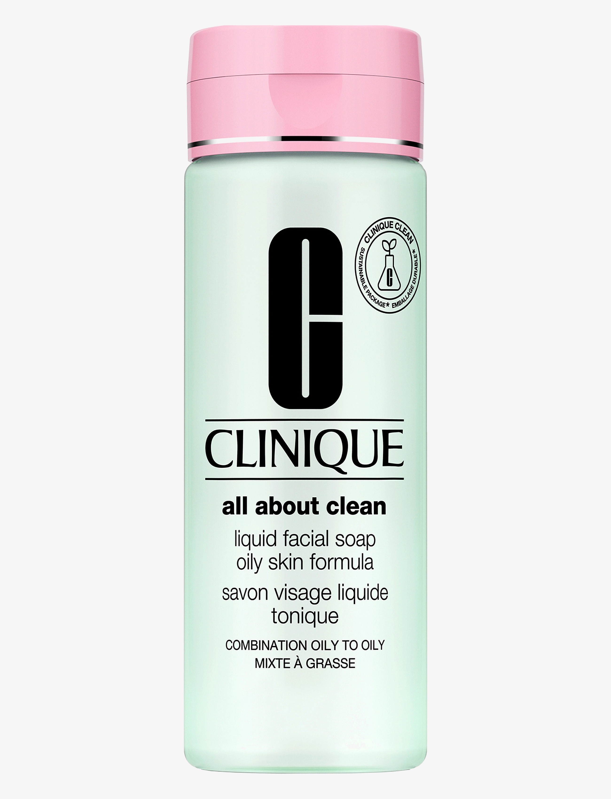 Clinique All About Clean Liquid Facial Soap Oily Skin Formula, 200ml, Nude, Rengøringsmidler > Ansigtsvask Og Rengøringsmidler, Dame