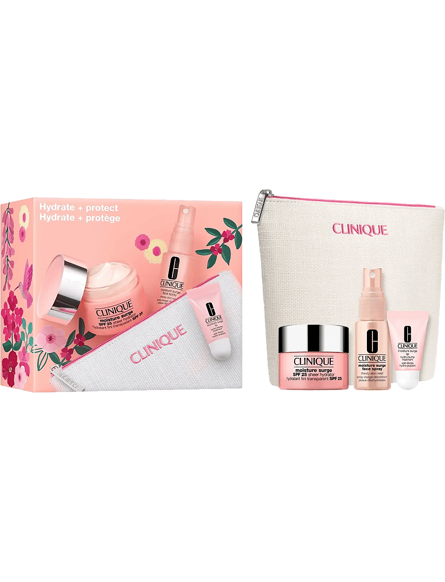 Clinique - Hydrate + Protect Skincare Moisture Surge Set - gåvoset - clear - 1