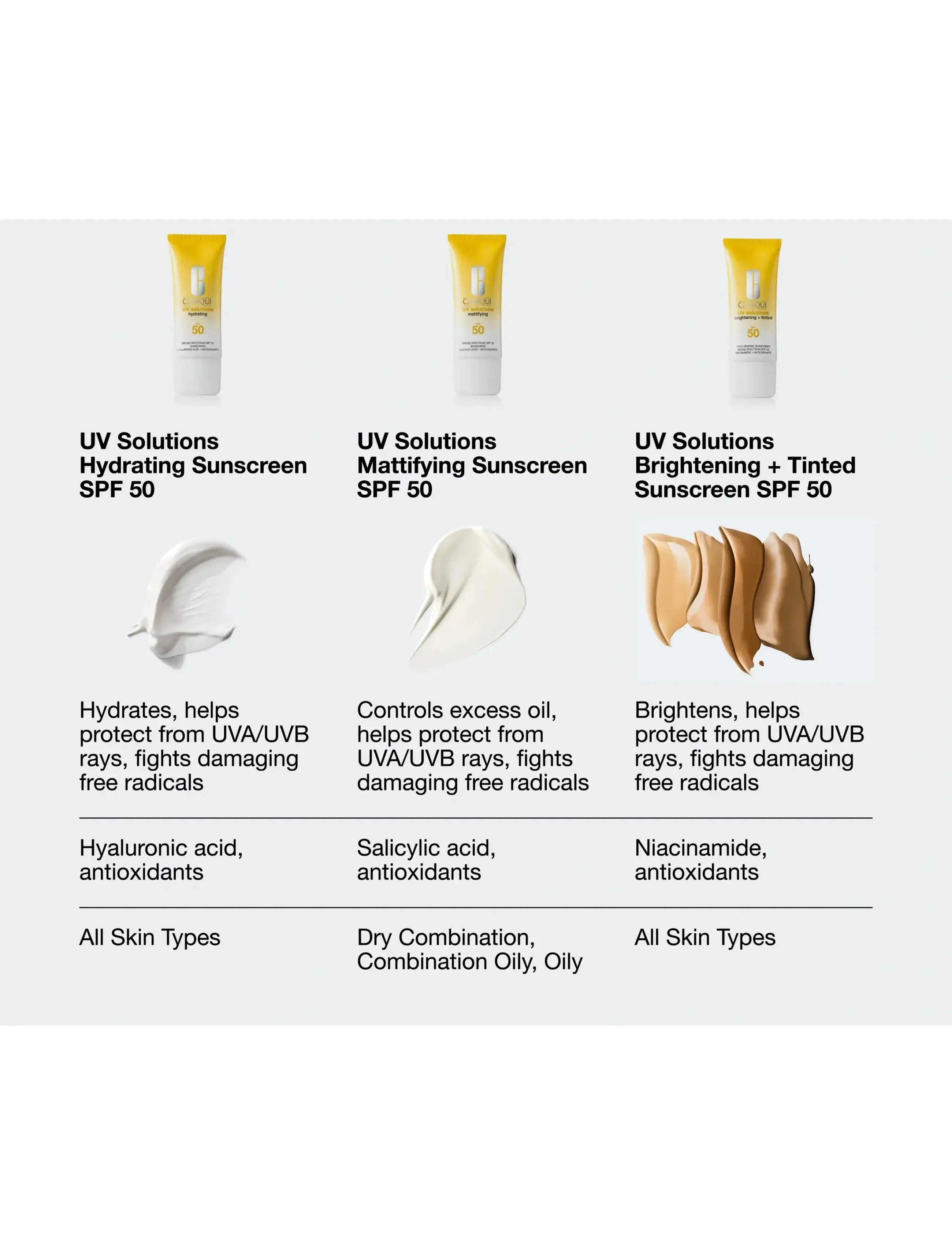 Clinique - UV Solutions Brightening + Tinted Sunscreen SPF 50 - för ansiktet - light - 5