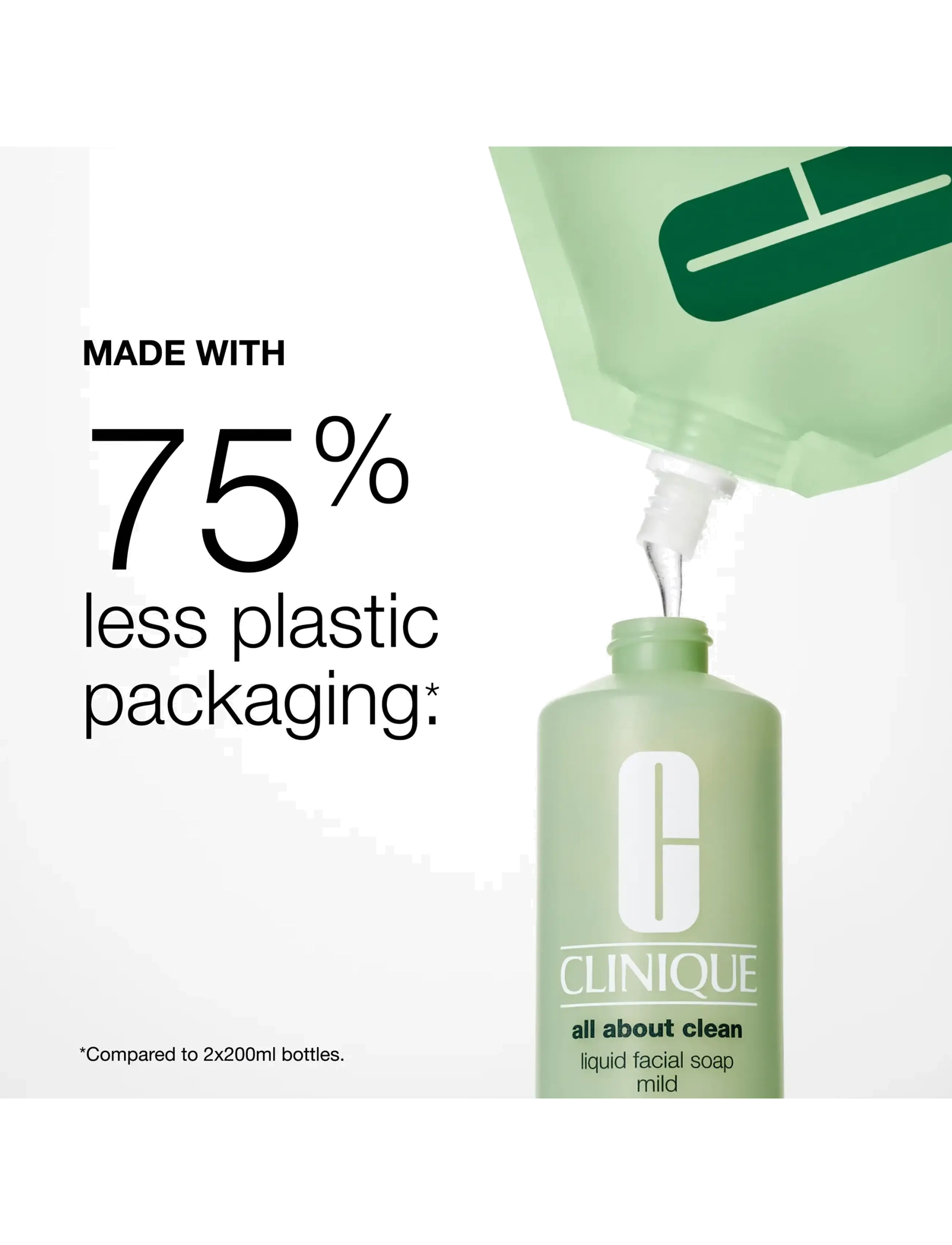 Clinique Liquid Facial Soap Mild Refillable rengöring & peeling dam – bild 5