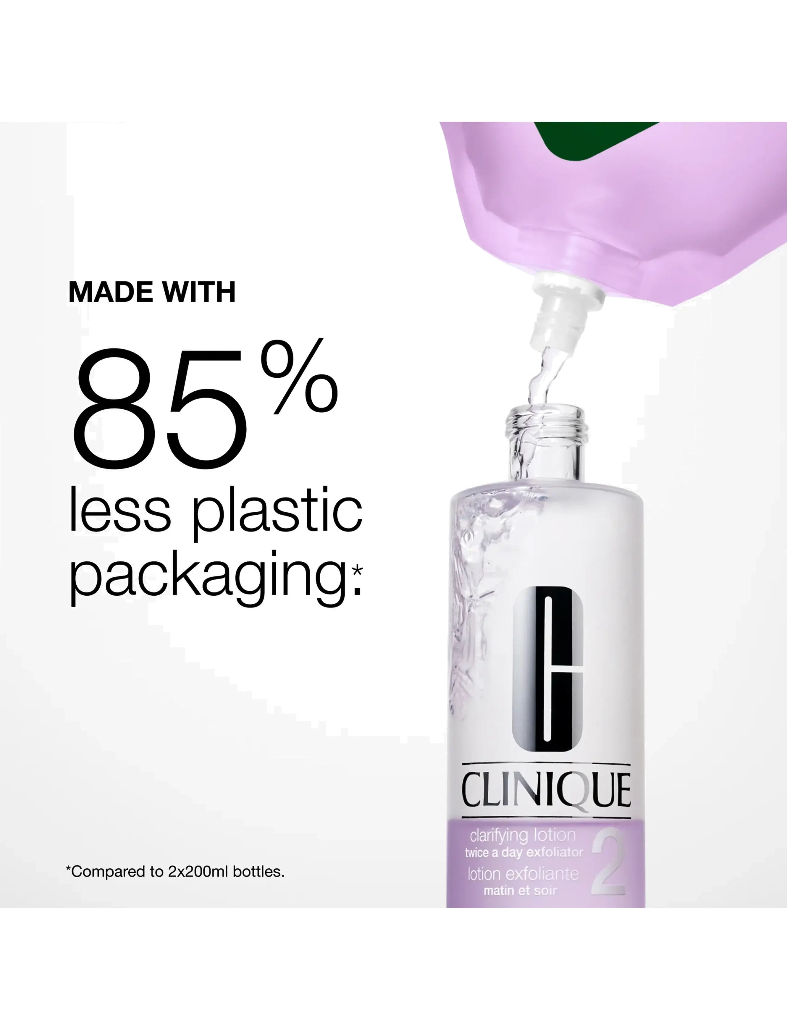 Clinique - Clarifying Lotion 2 Refillable - exfolierande ansiktsvatten - no color - 3