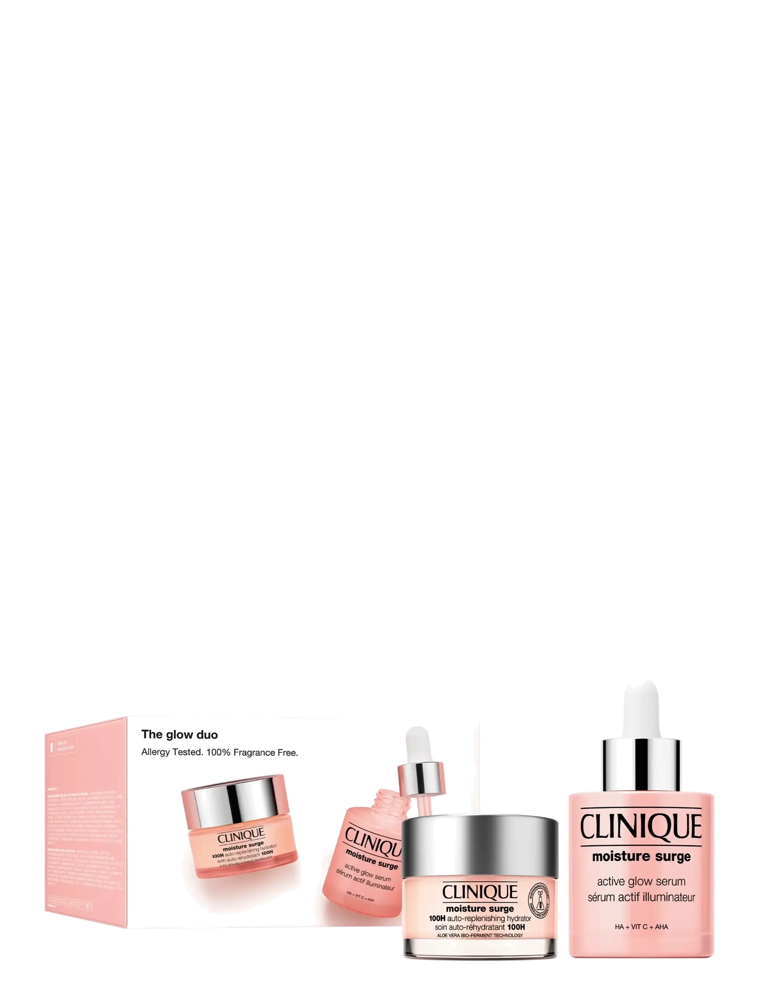 Clinique The Glow Duo Skincare Set, Skincare Sæt, Nude, Str: ONE SIZE