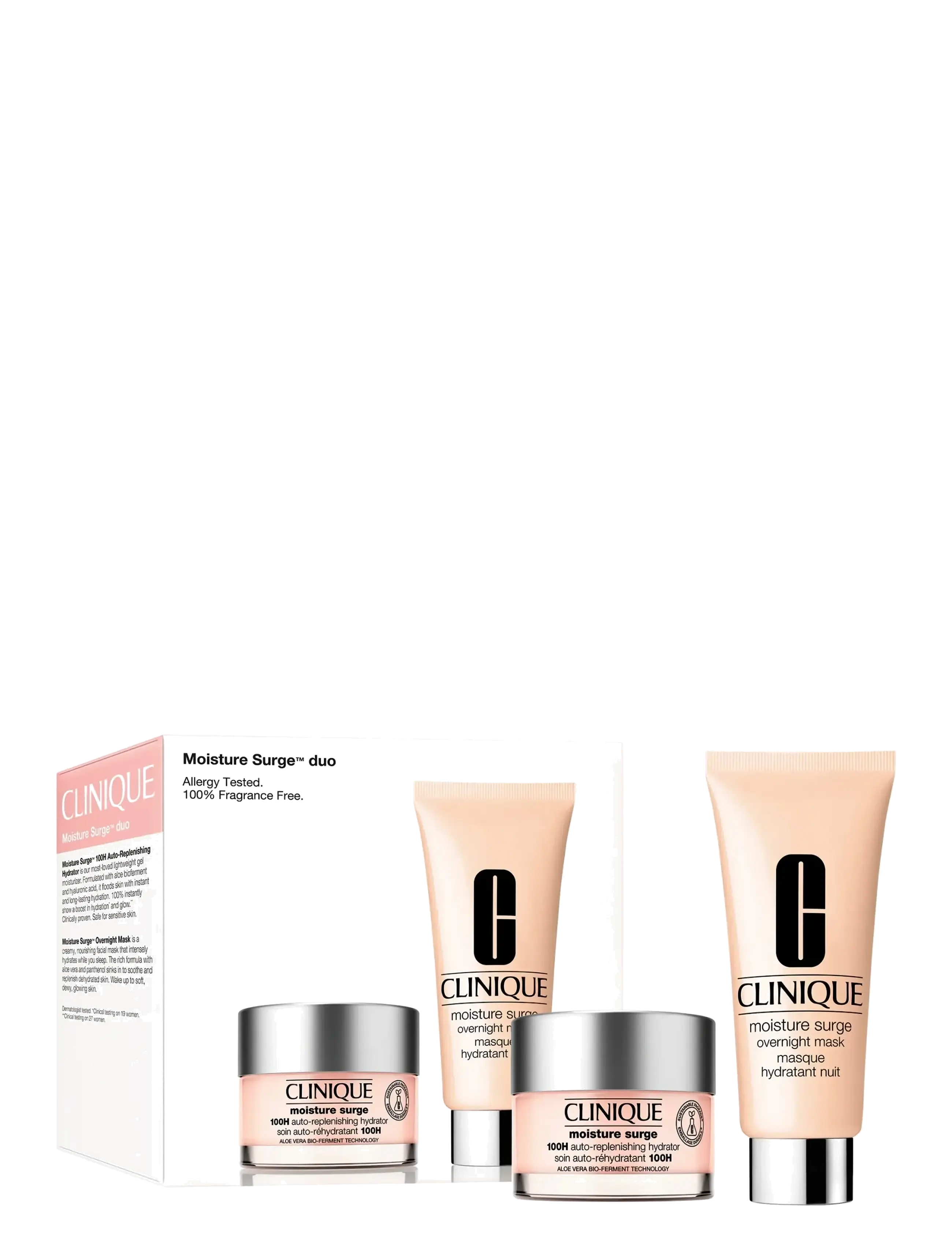 Clinique Moisture Surge Duo Skincare Set, One Size, Nude, Face Masks > Night Mask, Dame