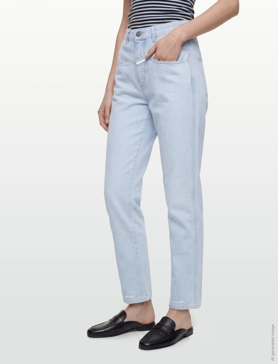 Closed - PEDAL PUSHER - straight jeans - light blue - 3