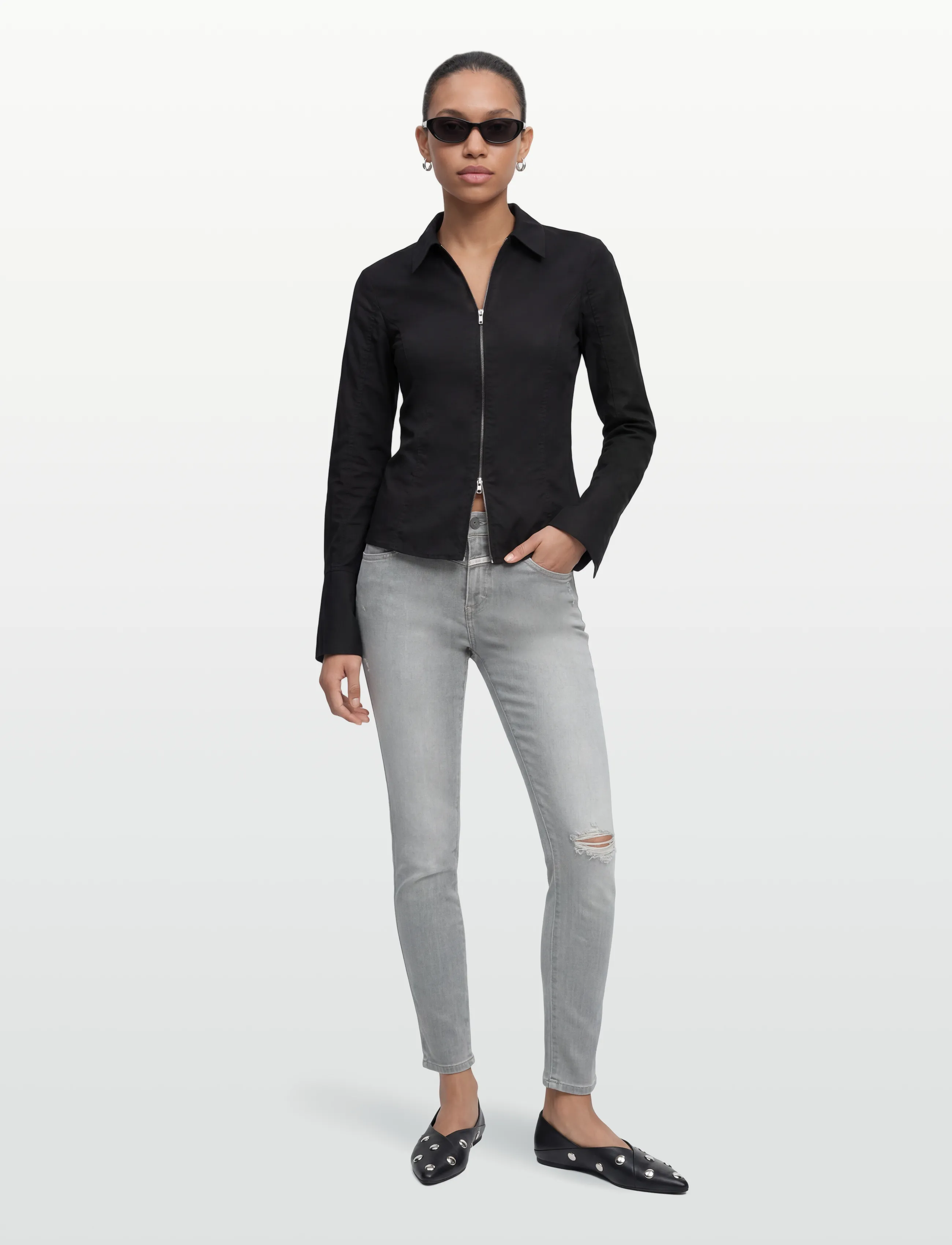 Closed Skinny Pusher, 26, Grey, Jeans > Skinny, Dame