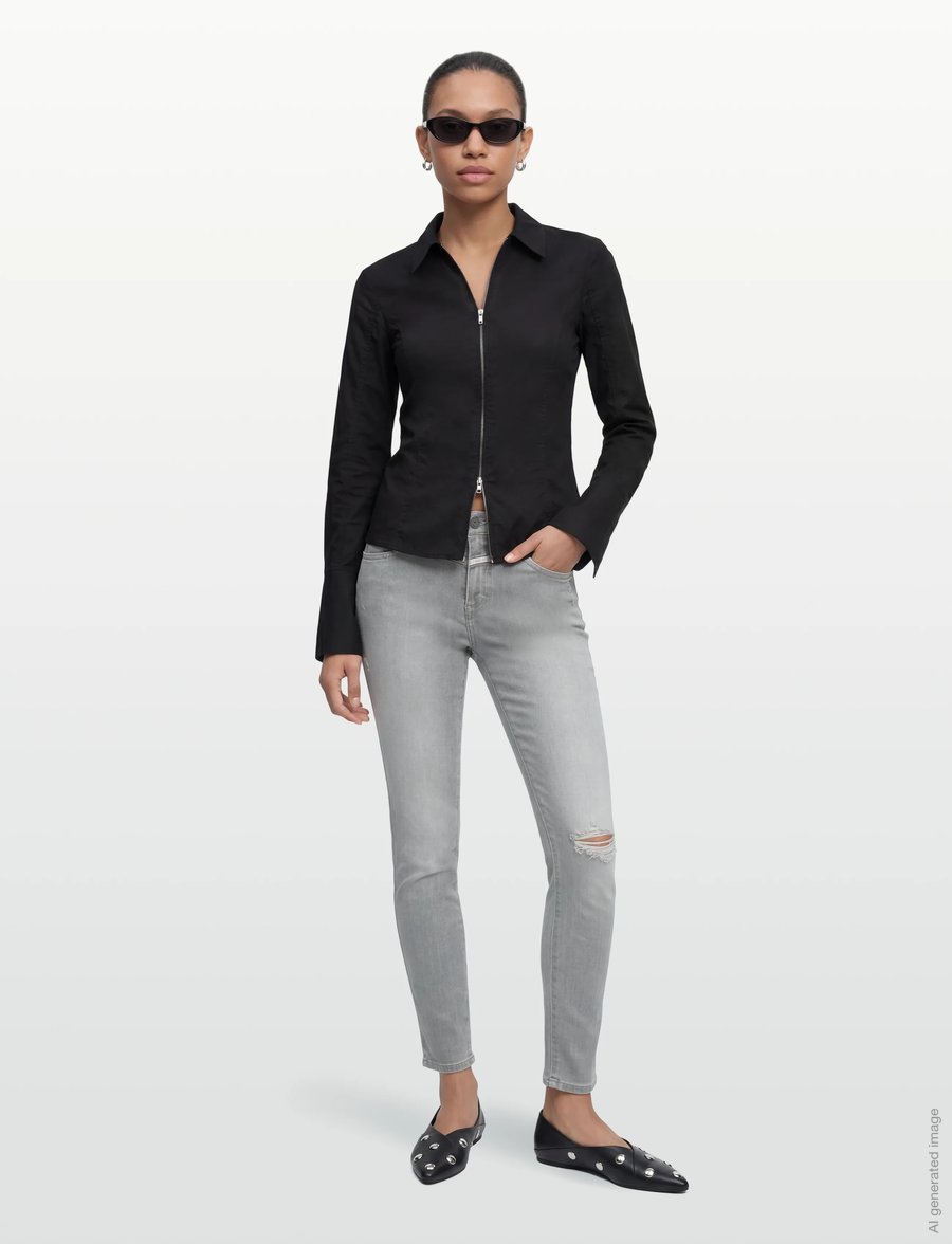 Closed - SKINNY PUSHER - skinny jeans - light grey - 0