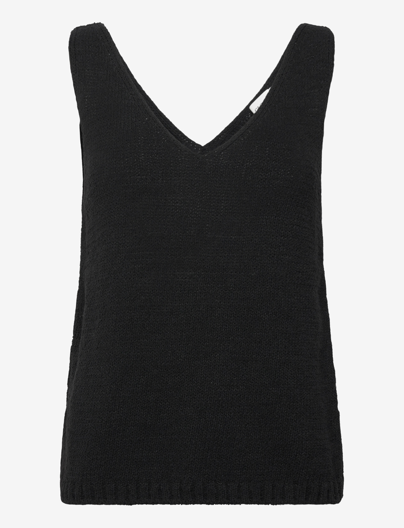 Closed - STRAP TOP - linnen - black - 0