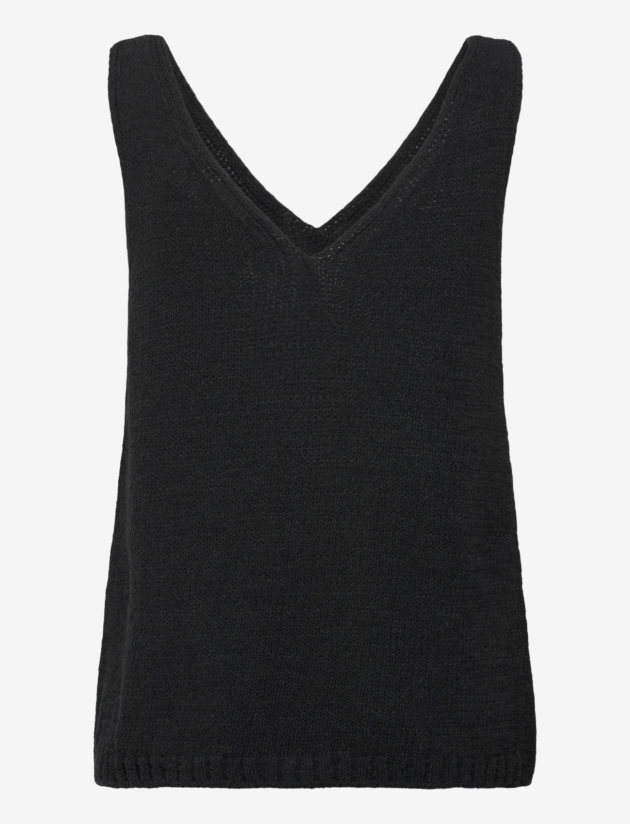 Closed - STRAP TOP - linnen - black - 1