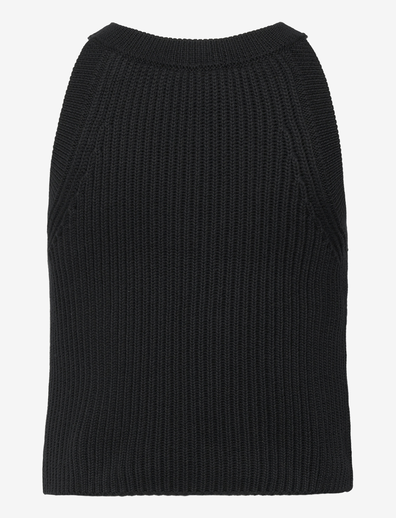 Closed - STRAP TOP - linnen - black - 1