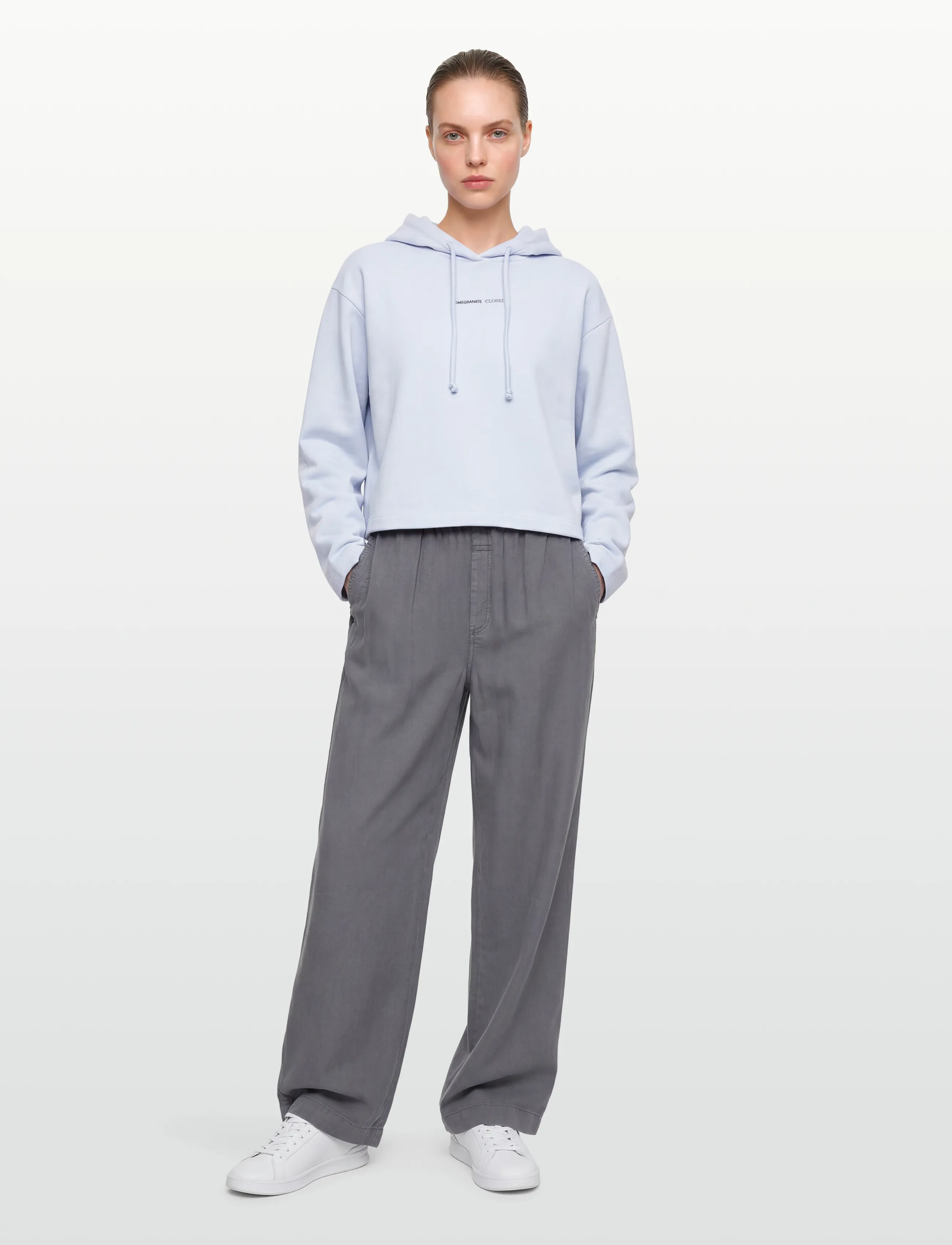Closed Cropped Hoodie, S, Sweatshirts & Hoodies, Blau - Frauen