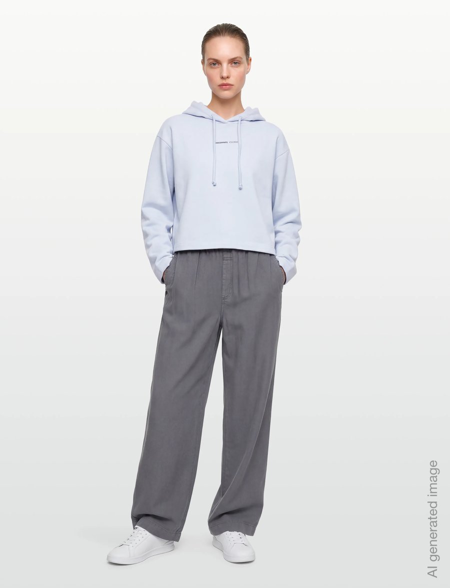 Closed - CROPPED HOODIE - kapuutsiga dressipluusid - soft blue - 0