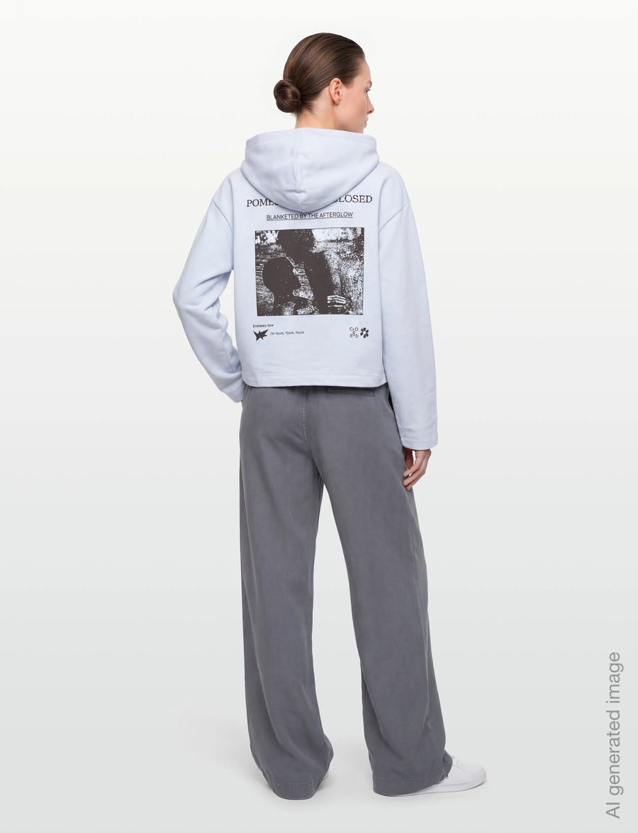 Closed - CROPPED HOODIE - kapuutsiga dressipluusid - soft blue - 4