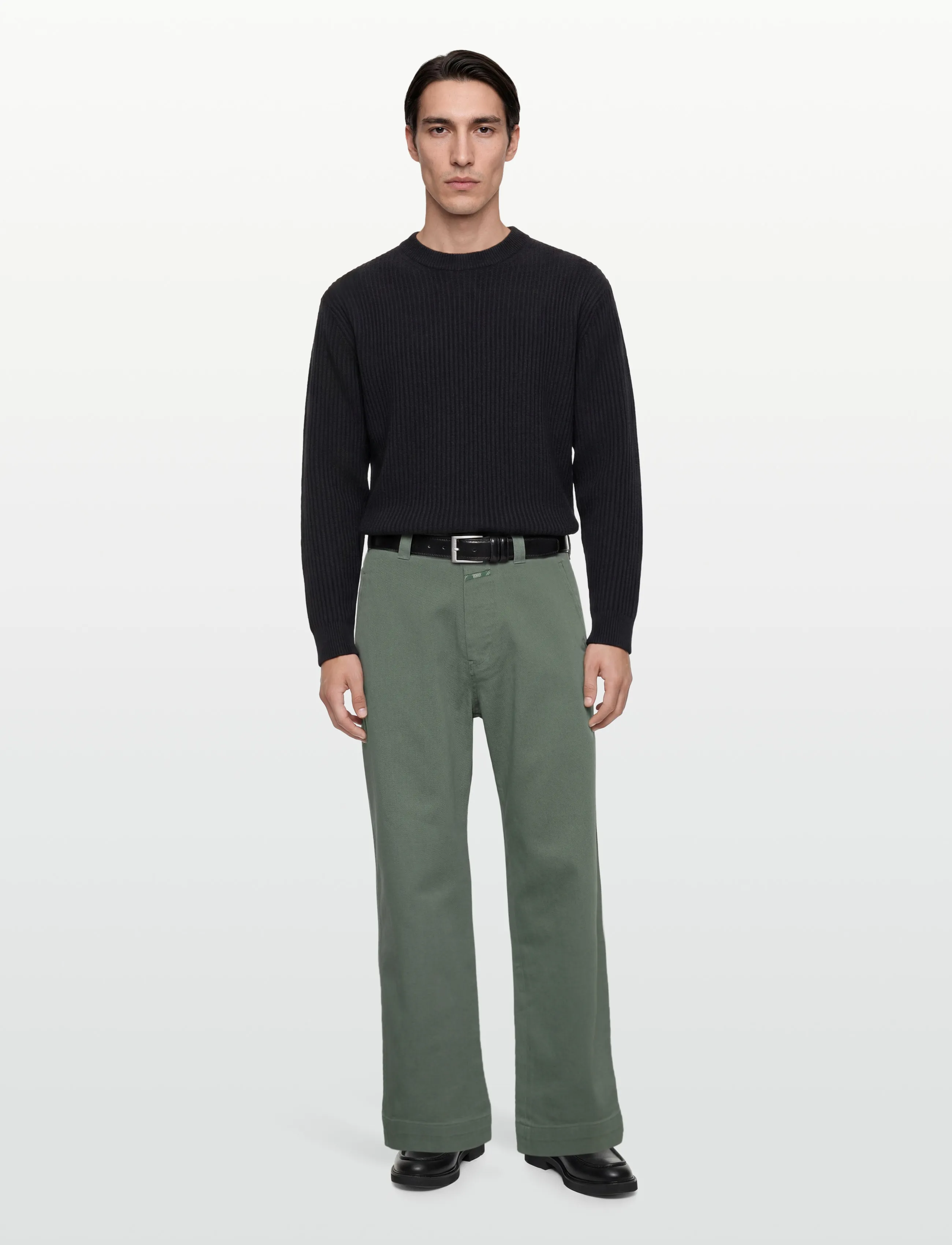 Closed Men Belfast Wide Jeans Dark Jade, Mænd, Vide Jeans, Kakigrøn, Str: W32L32