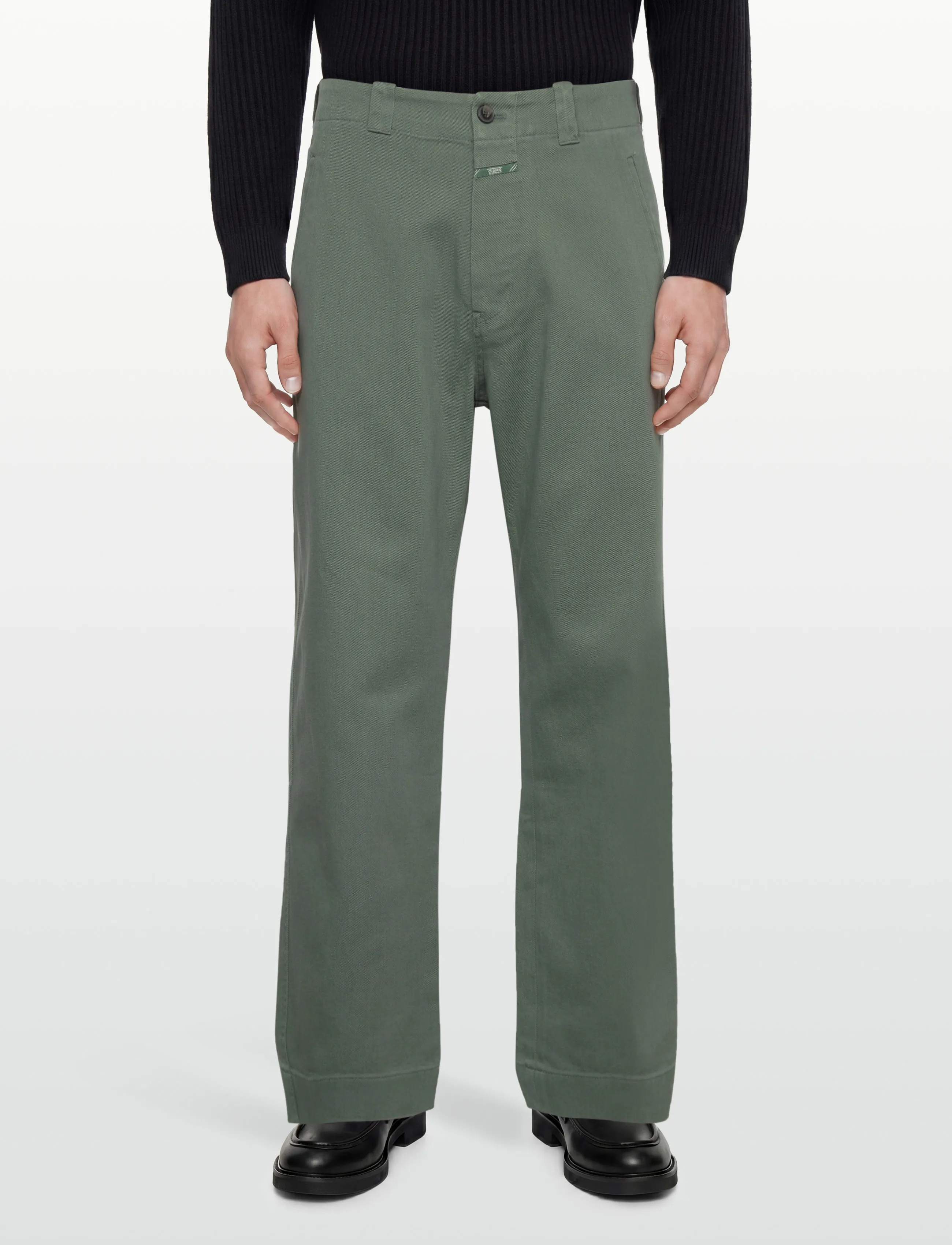 Closed - MEN BELFAST WIDE JEANS DARK JADE - casual trousers - dark jade - 3