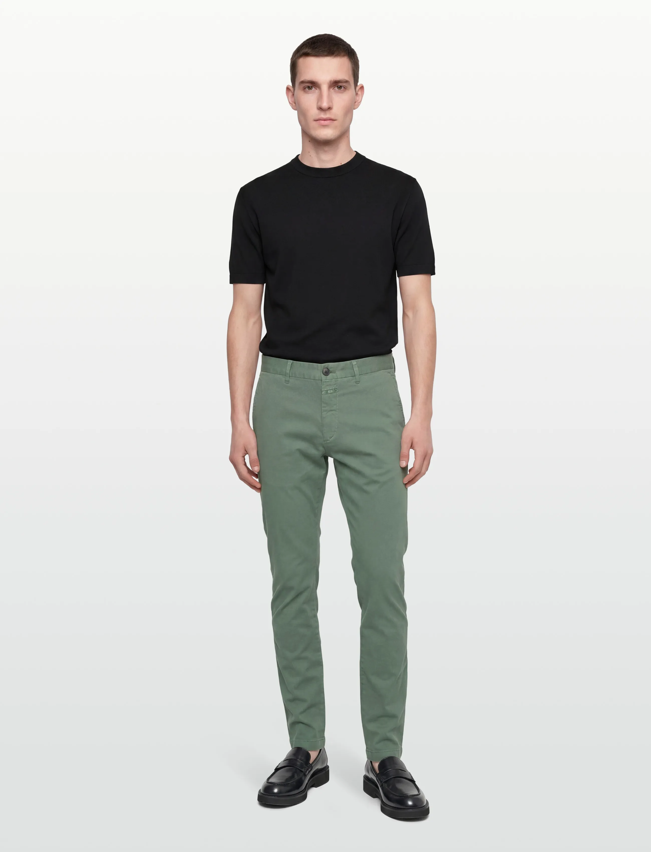 Closed Clifton Slim Pants Dark Jade, Mænd, Slim Bukser, Kakigrøn, Str: W30L34