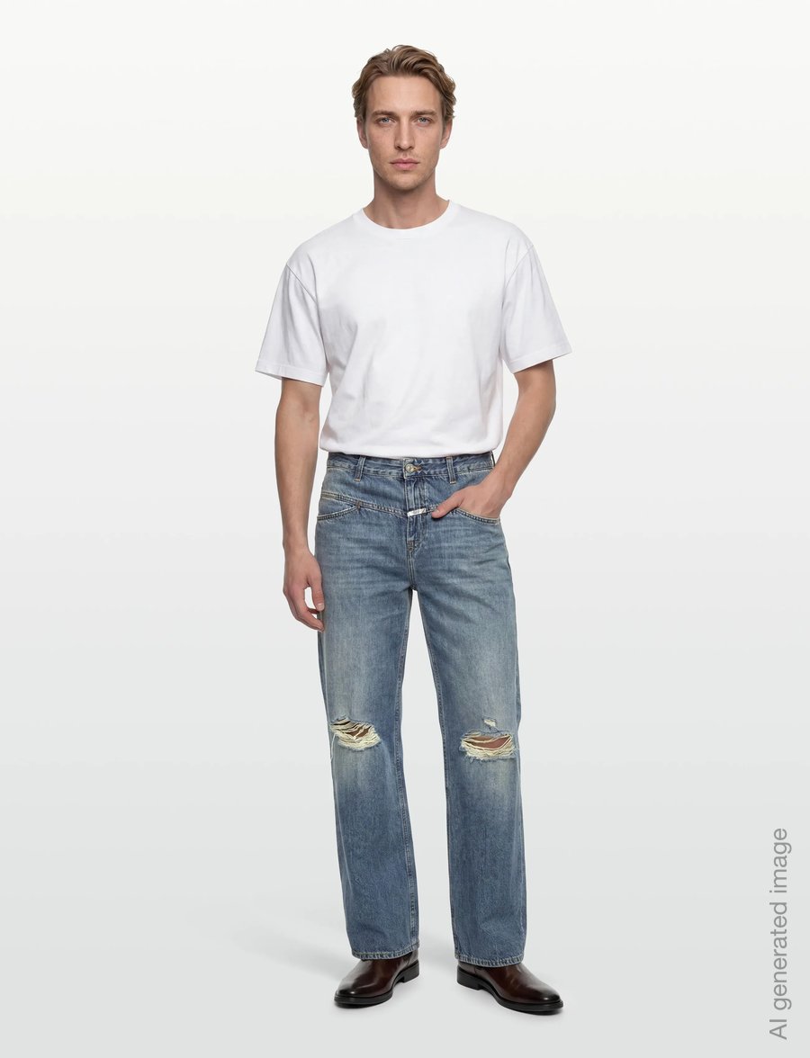 Closed - M. PHILOUZE UNISEX X-JEANS MID BLUE - loose jeans - mid blue - 0