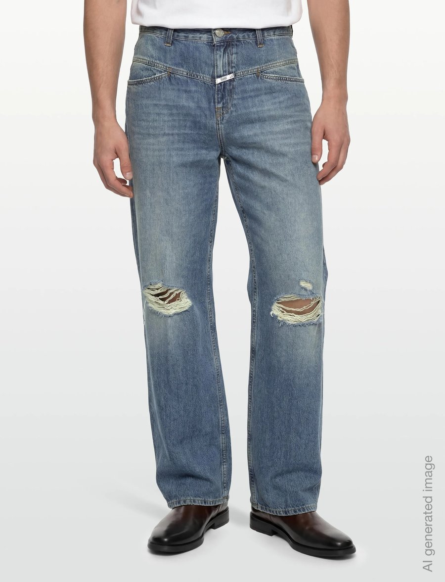 Closed - M. PHILOUZE UNISEX X-JEANS MID BLUE - loose jeans - mid blue - 3