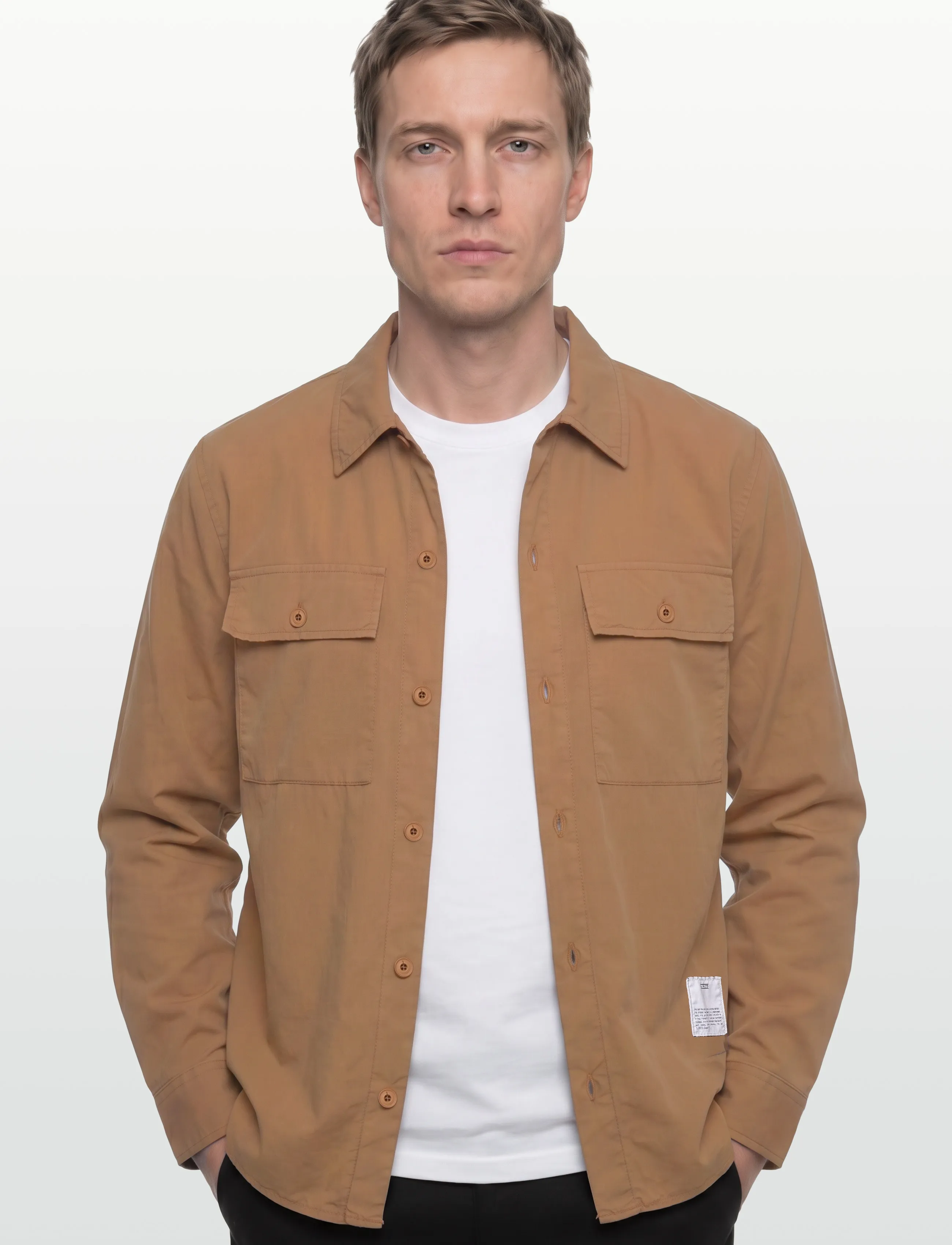 Closed - UTILITY SHIRT W/ ELBOW PATCHES SHIRTS & BLOUSES NUTMEG - avslappede skjorter - nutmeg - 3