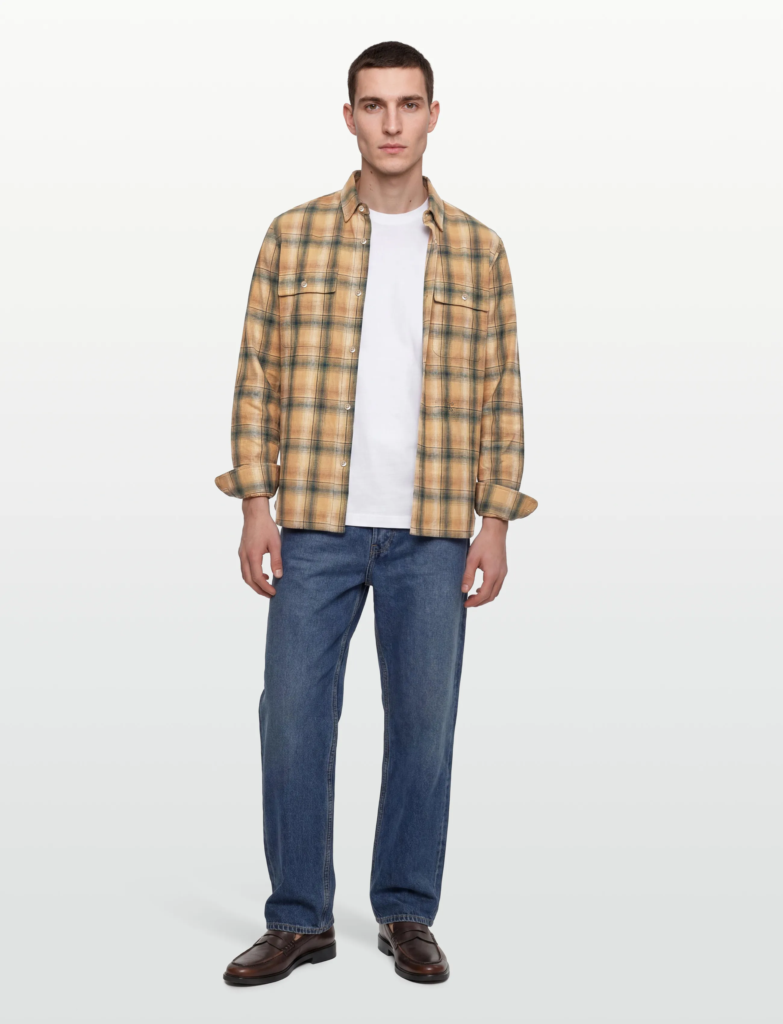 Closed Lumberjack Shirt Shirts & Blouses Fern Green, L, Multi/patterned, Skjorter > Afslappet Shirts, Herre