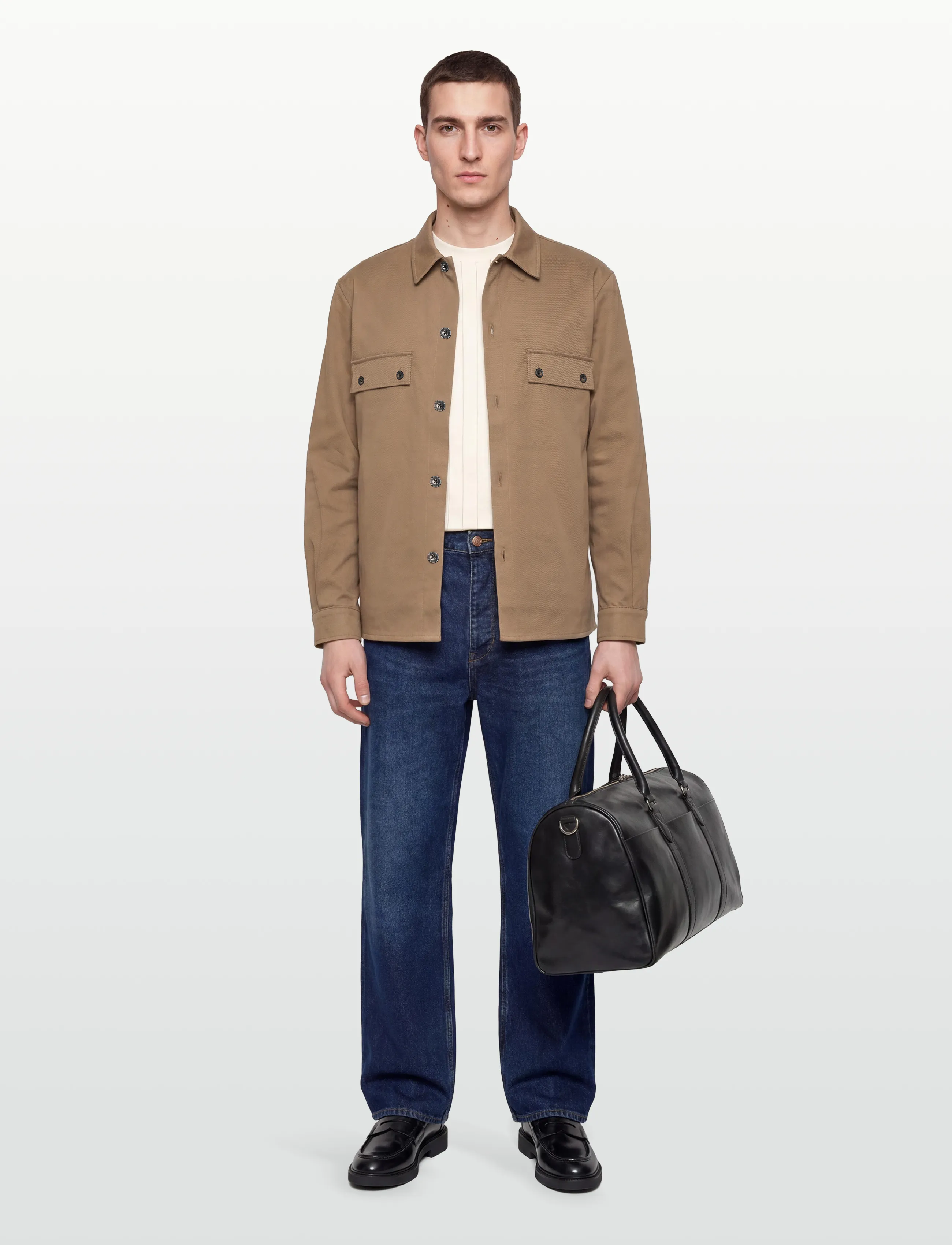 Closed Relaxed Shirt Brown Sugar, M, Brown, Overdele > Overtrøjer, Herre